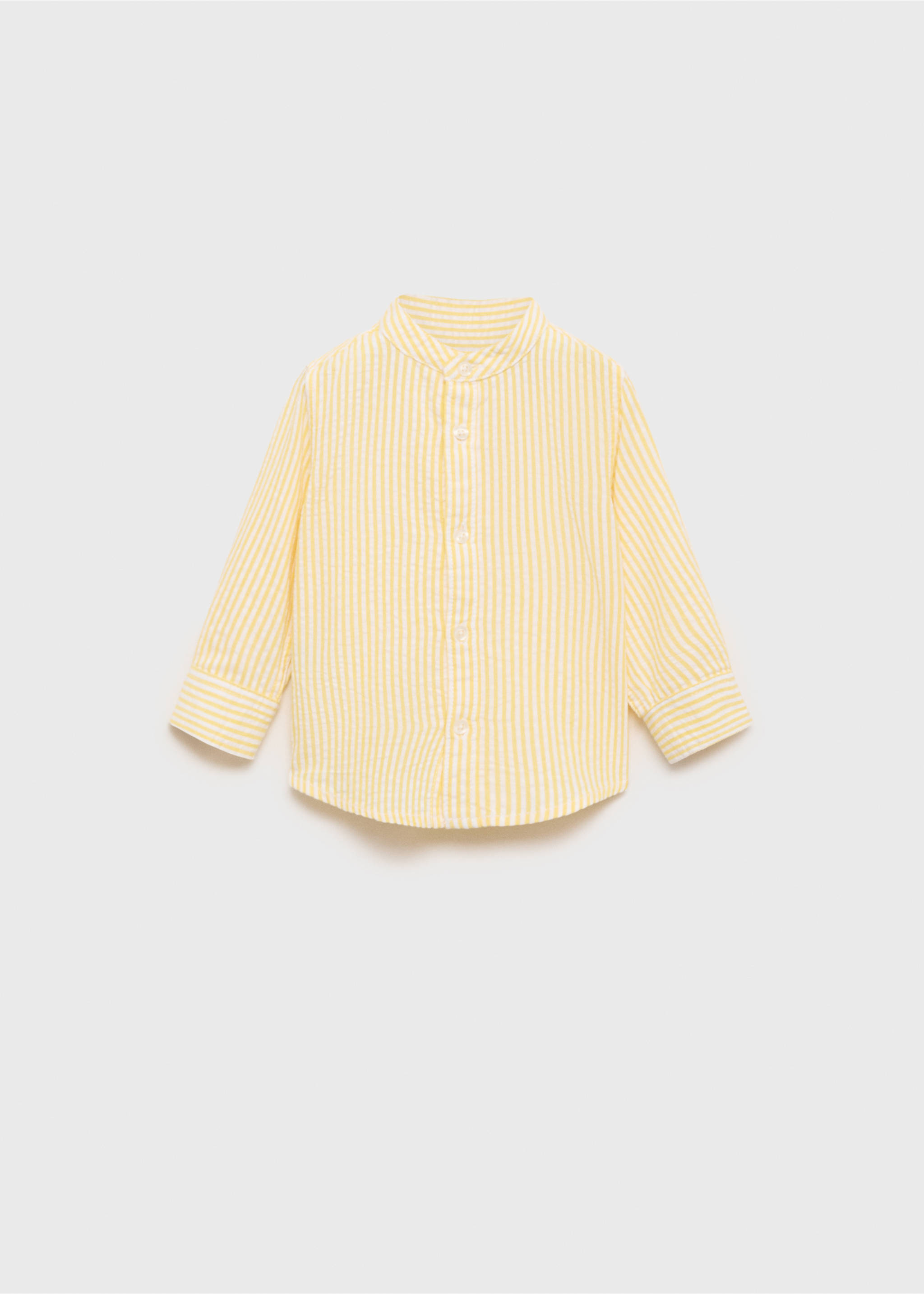 Fijngestreepte blouse - Artikel zonder model, Pastelgeel. Ref: 87054783-00.