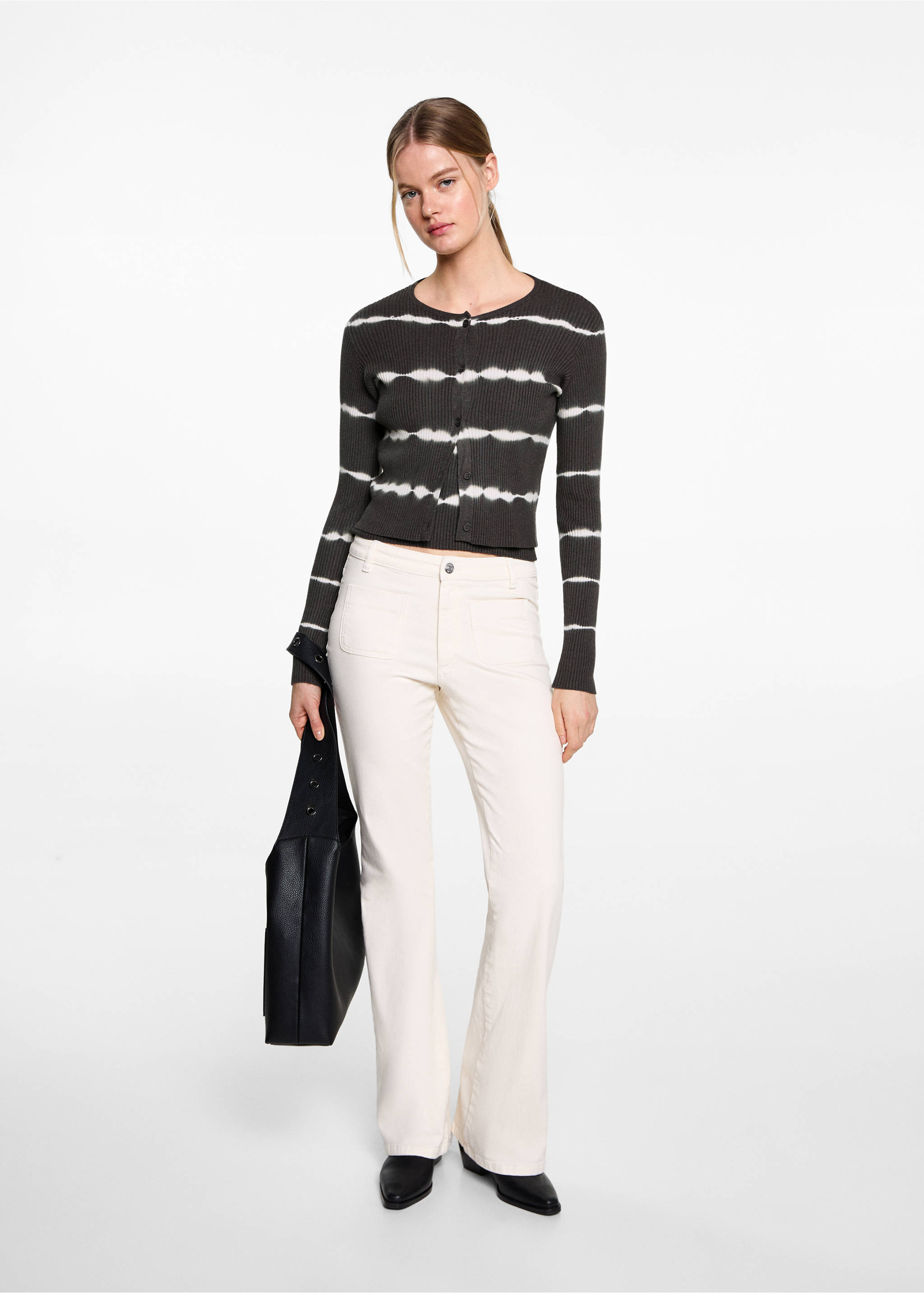 Feiner Strickcardigan - Allgemeine Ansicht, Anthrazit. Ref: 87054786-00.