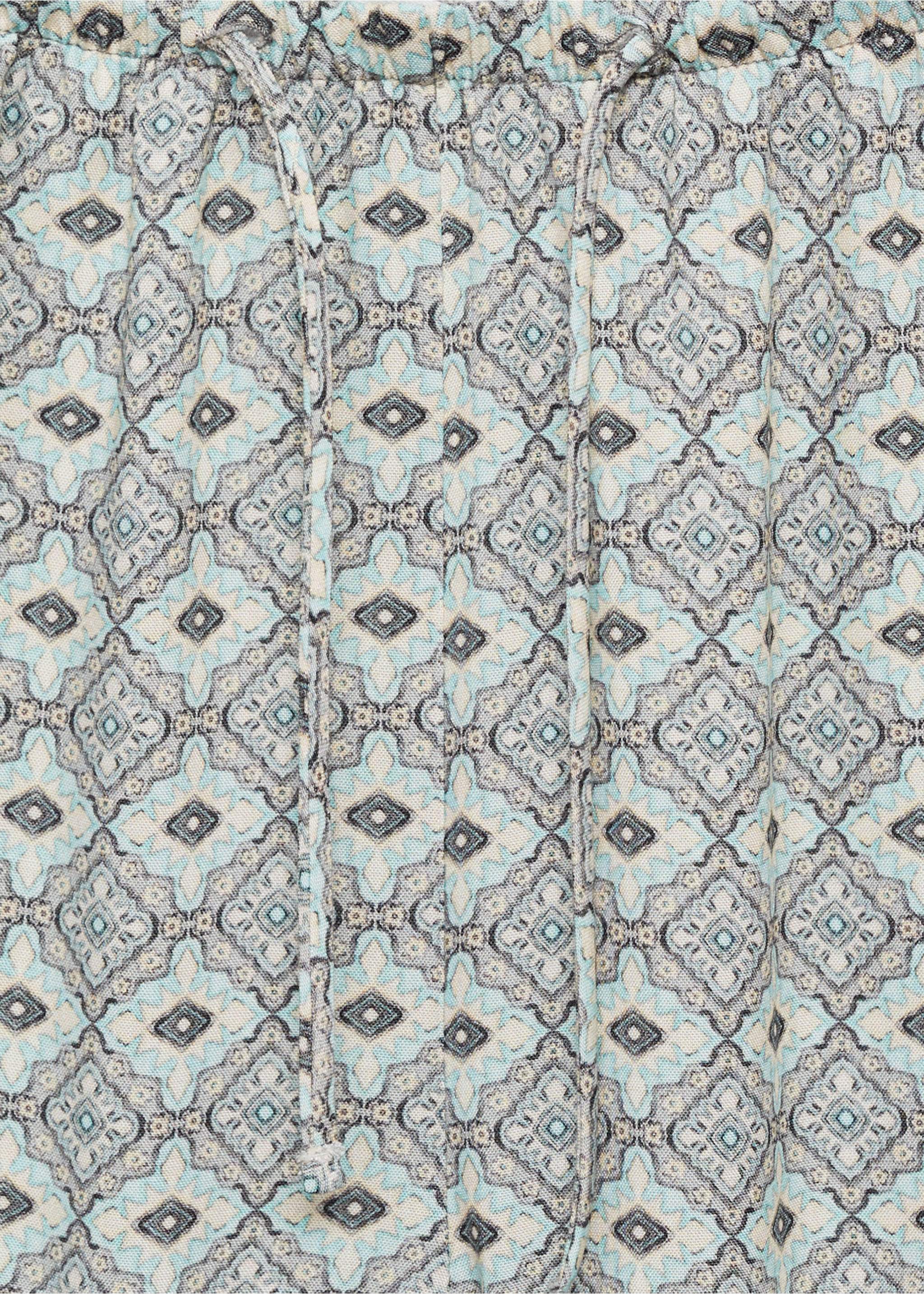 Fließende, bedruckte Hose - Detail des Artikels 8, Hellgrau/Pastellgrau. Ref: 87054789-00.