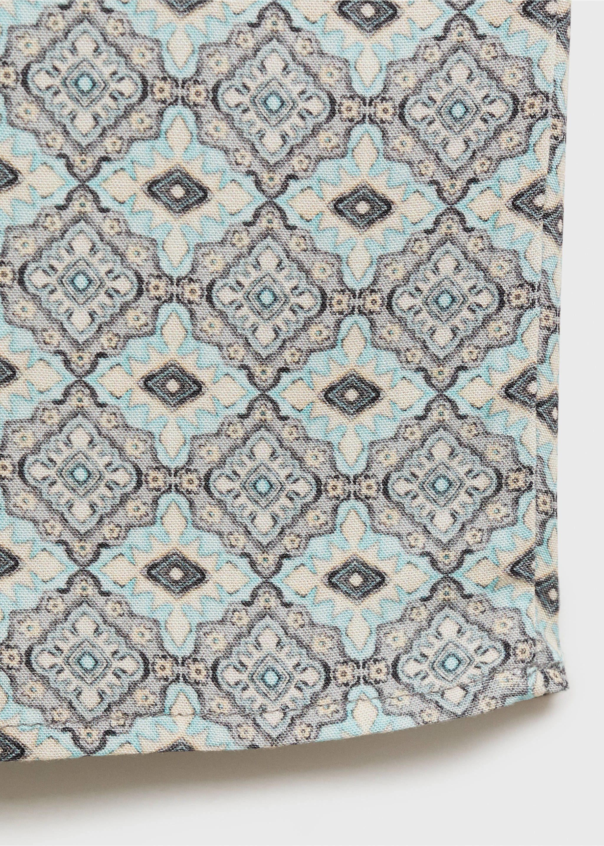 Fließende, bedruckte Hose - Detail des Artikels 0, Hellgrau/Pastellgrau. Ref: 87054789-00.