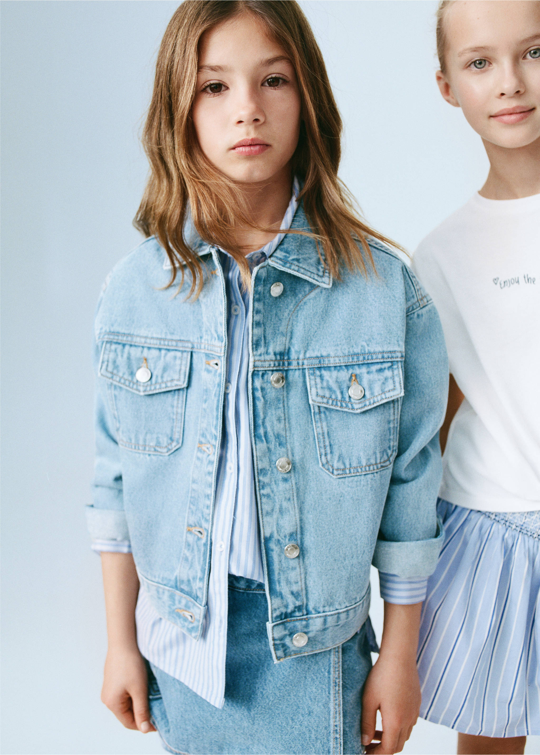 Blouson en jean - Détail de l'article 5, Bleu moyen. Ref: 87054796-00.