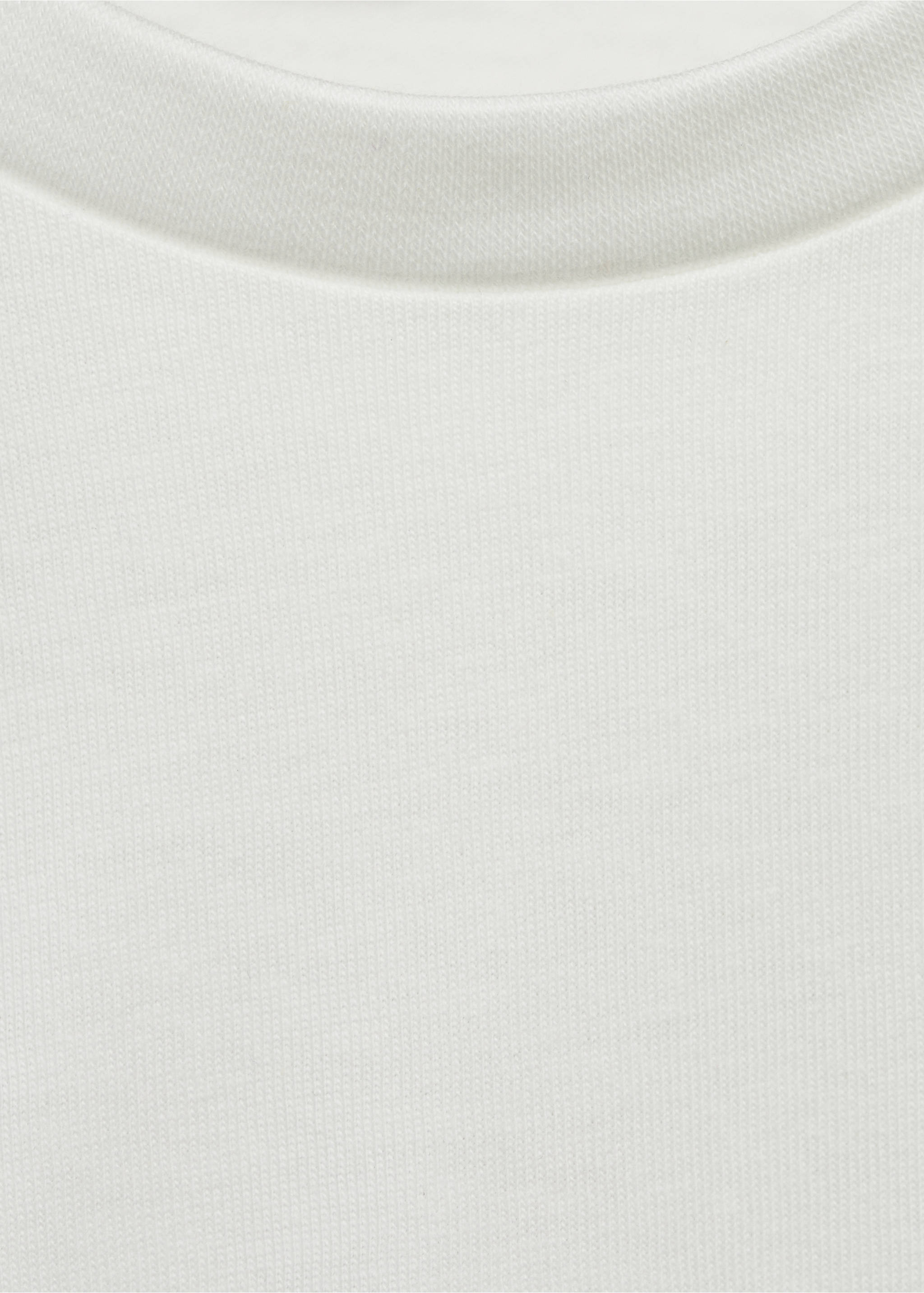 T-Shirt mit aufgesetzter Tasche - Detail des Artikels 0, Cremeweiß. Ref: 87054797-00.