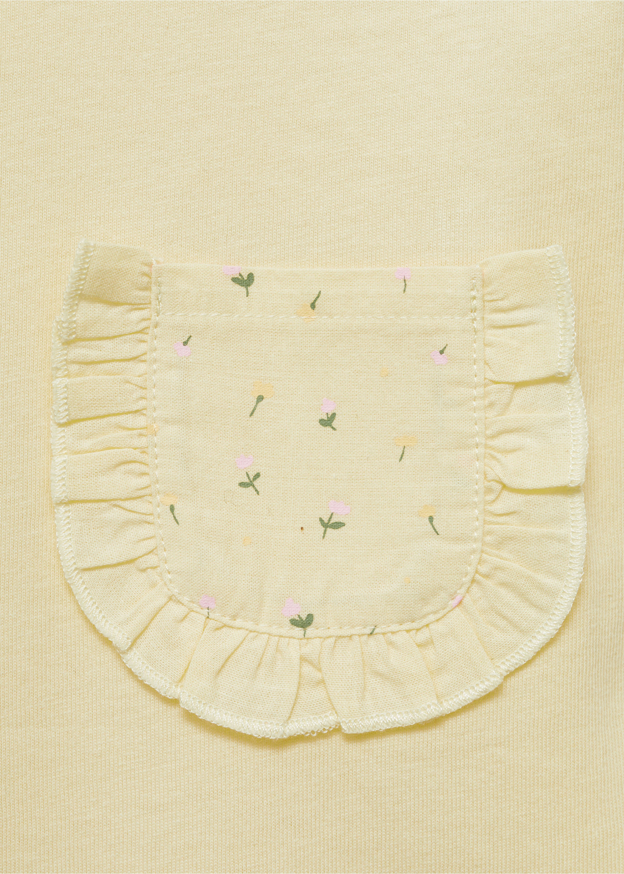 Samarreta butxaca aplicada - Detall de l'article 8, Groc. Ref: 87054797-00.