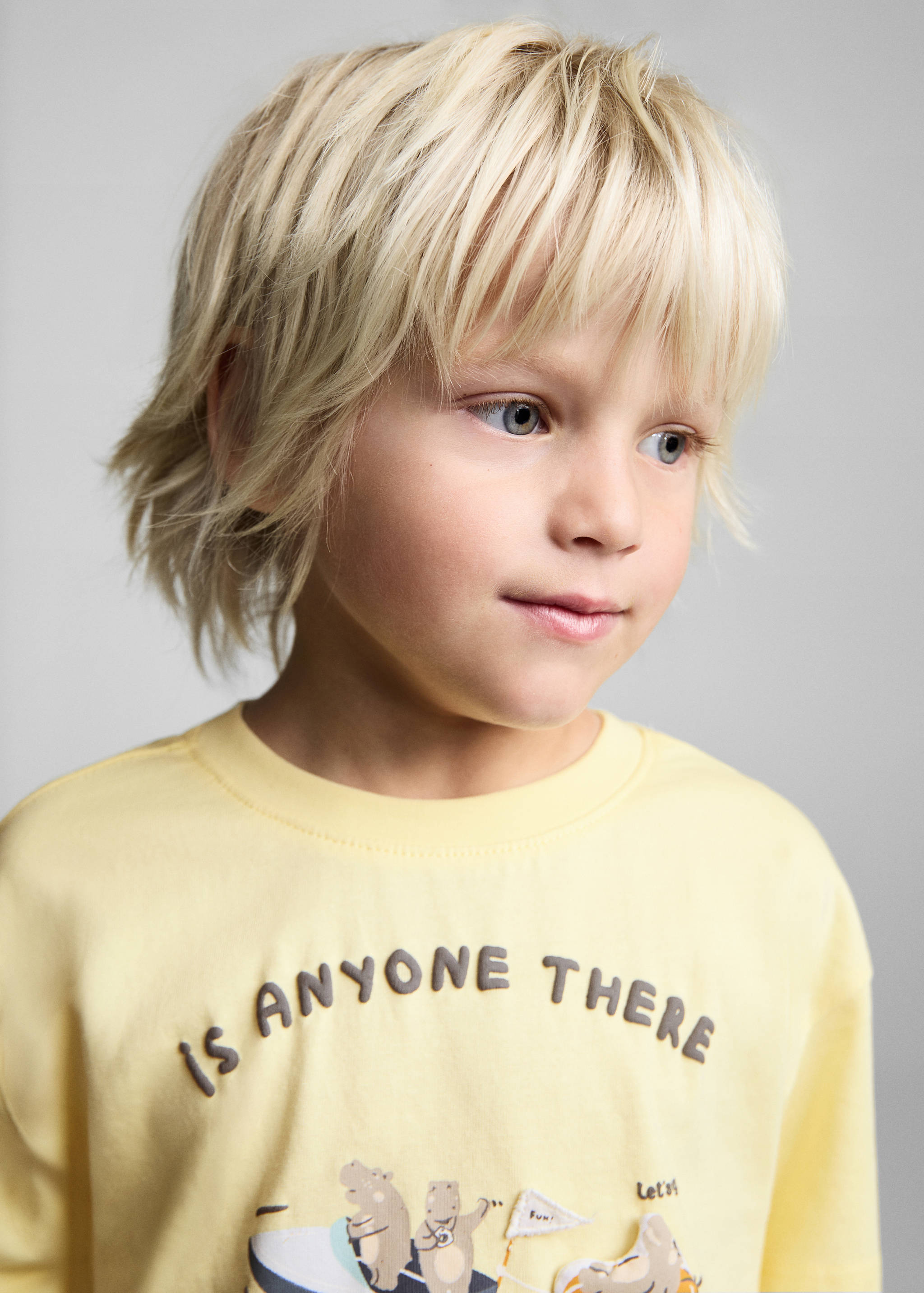 Cotton t-shirt with printed drawing - Details of the article 1