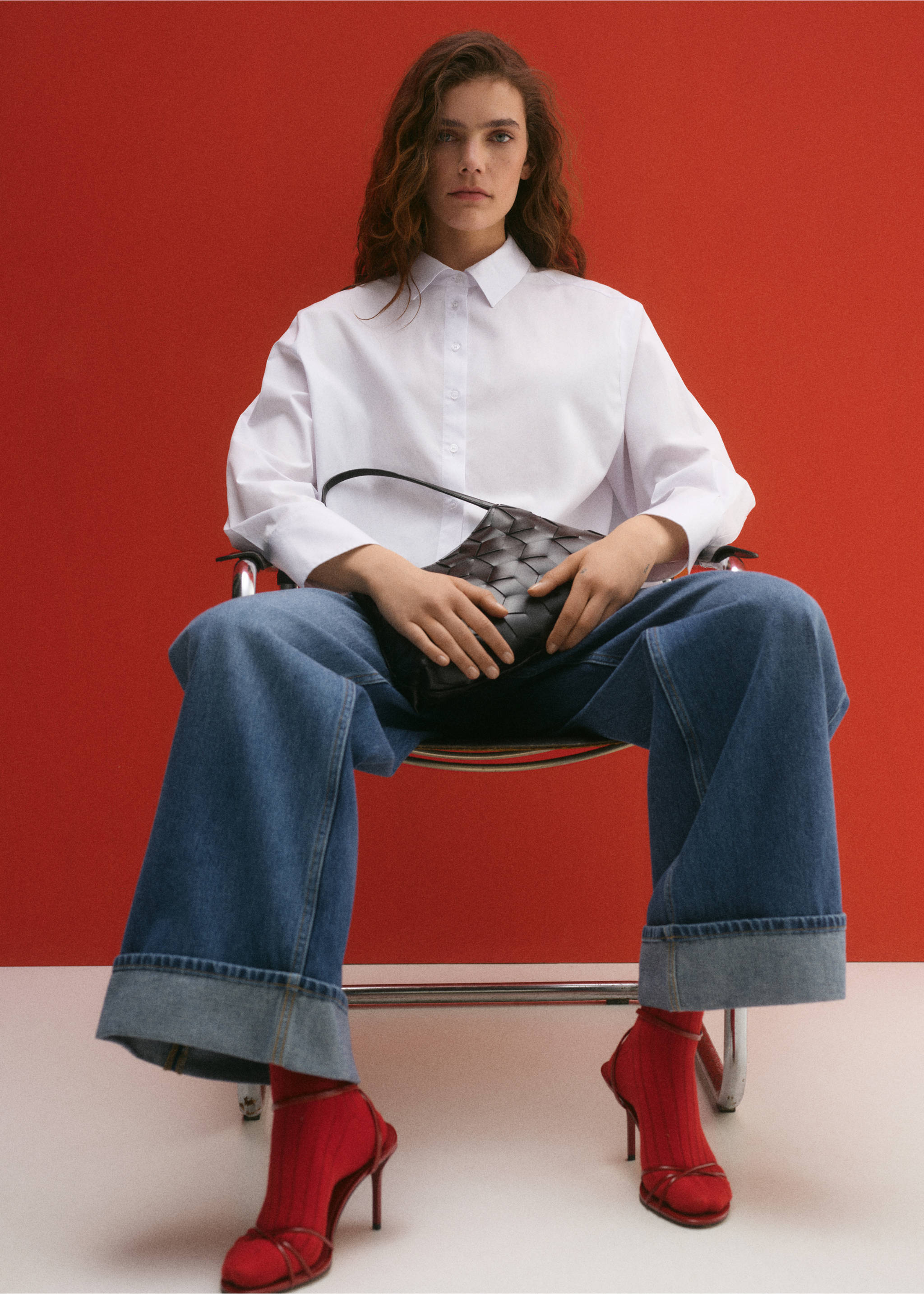 Regular cropped shirt - Details of the article 2, Off White. Ref: 87054800-00.