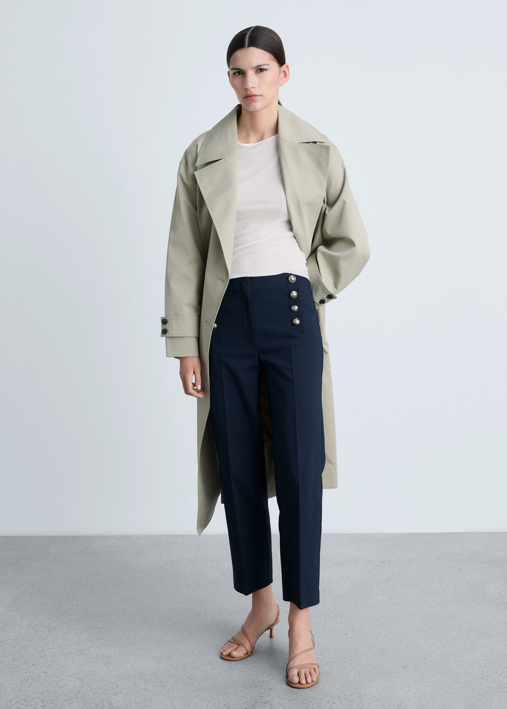 Pantalon droit boutons bijou - Plan général