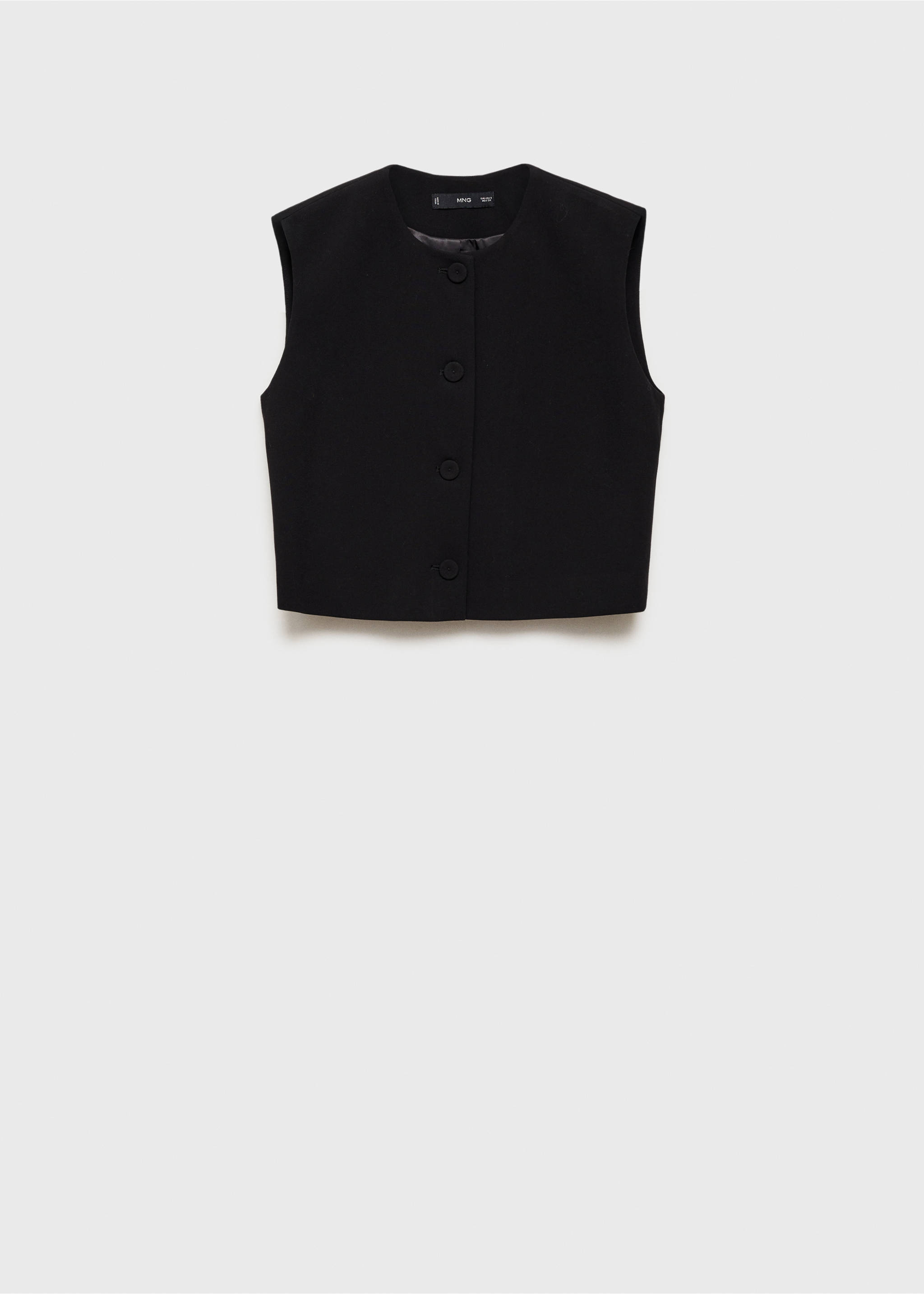 Gilet costume boutons - Article sans modèle, Noir. Ref: 87054802-00.