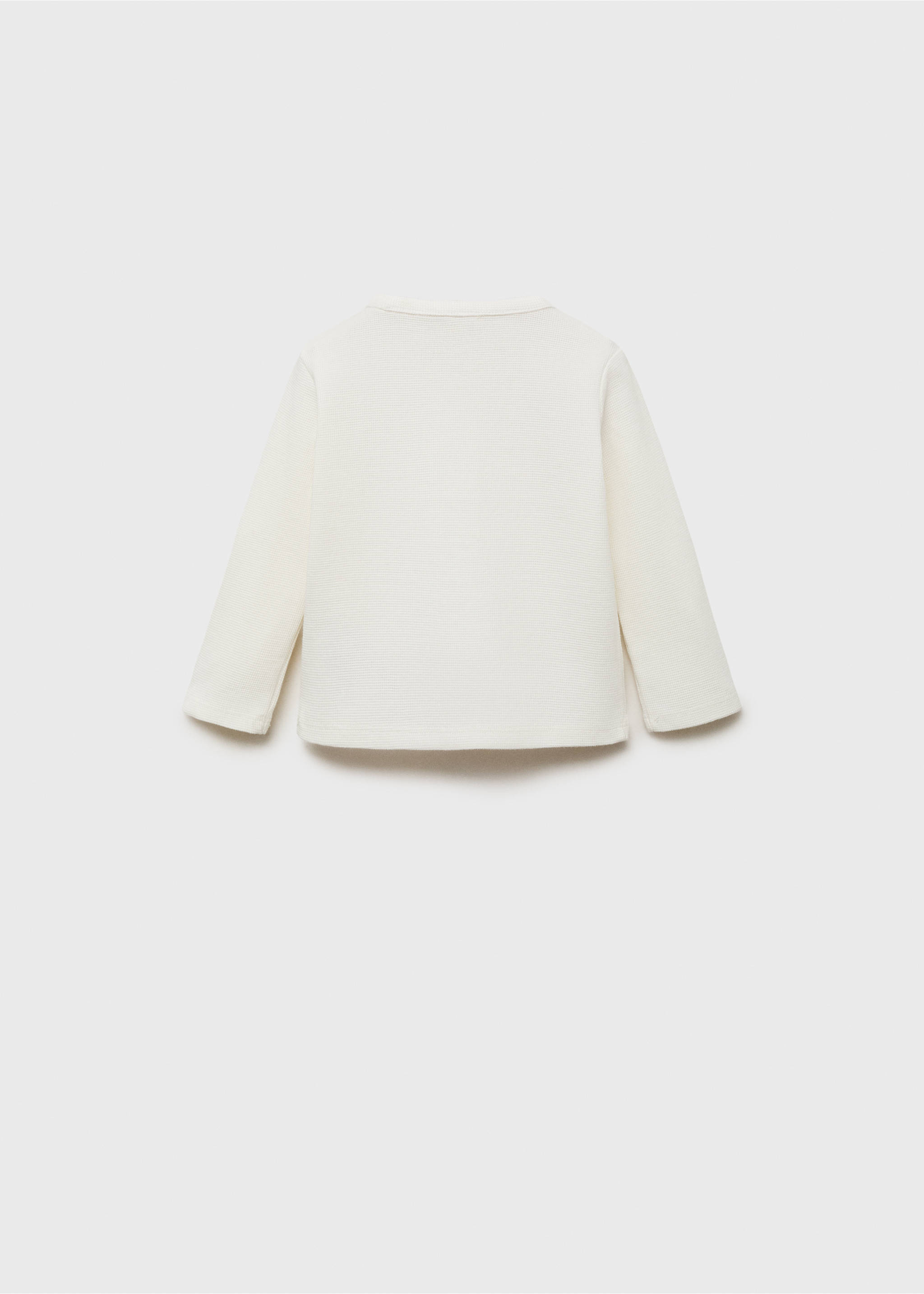 Samarreta màniga llarga botons - Revers de l'article, Blanc trencat. Ref: 87054805-00.