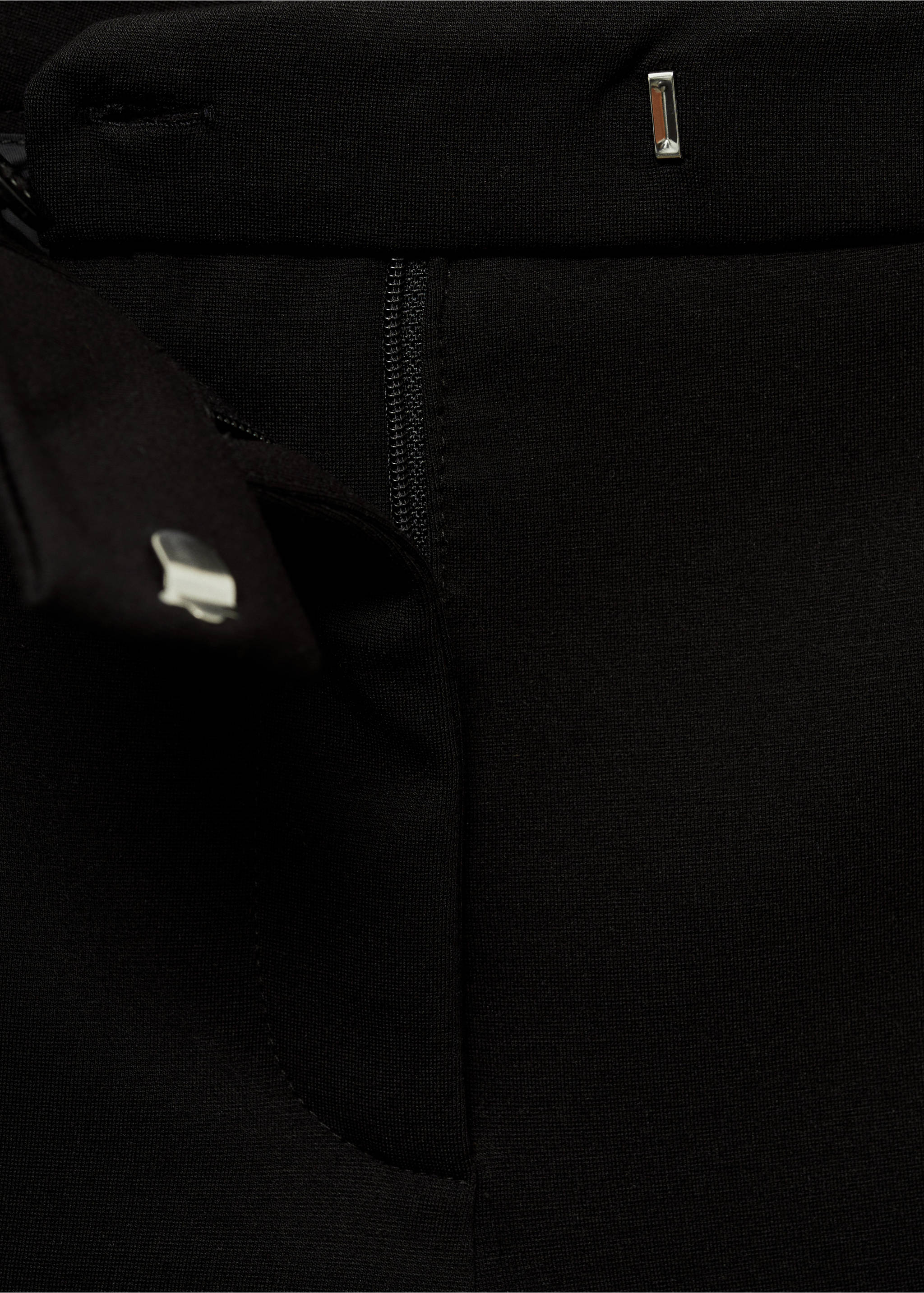 Straight mid-rise trousers - Details of the article 0, Black. Ref: 87054808-00.