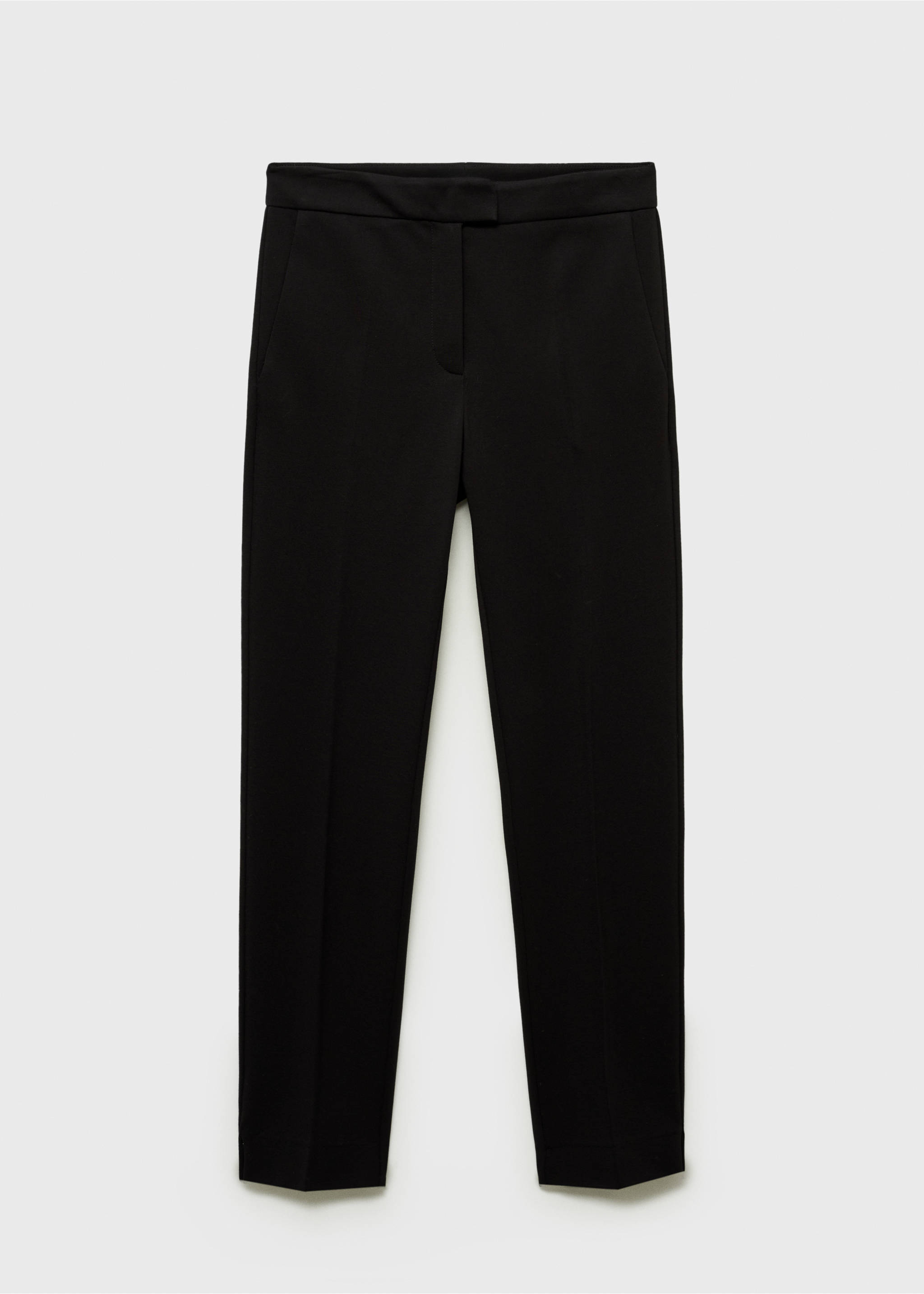 Straight mid-rise trousers - Article without model, Black. Ref: 87054808-00.