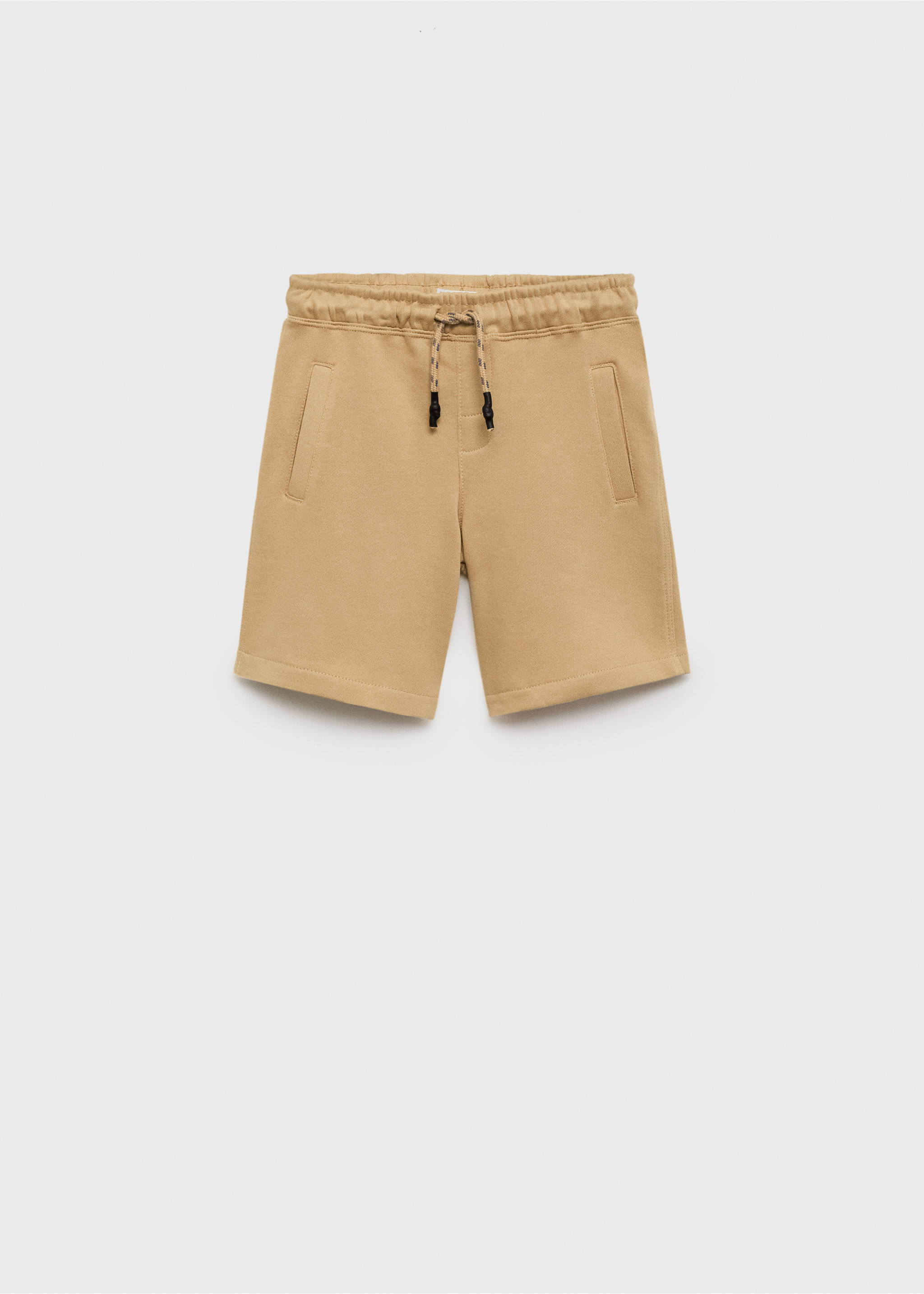 Cotton shorts with drawstring - Article without model, Ochre. Ref: 87055143-00.