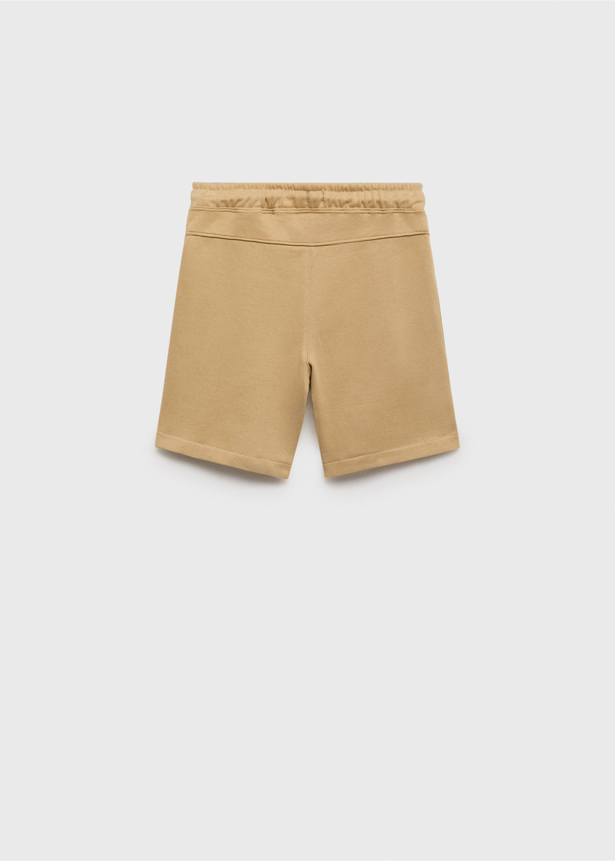 Cotton shorts with drawstring - Reverse of the article, Ochre. Ref: 87055143-00.