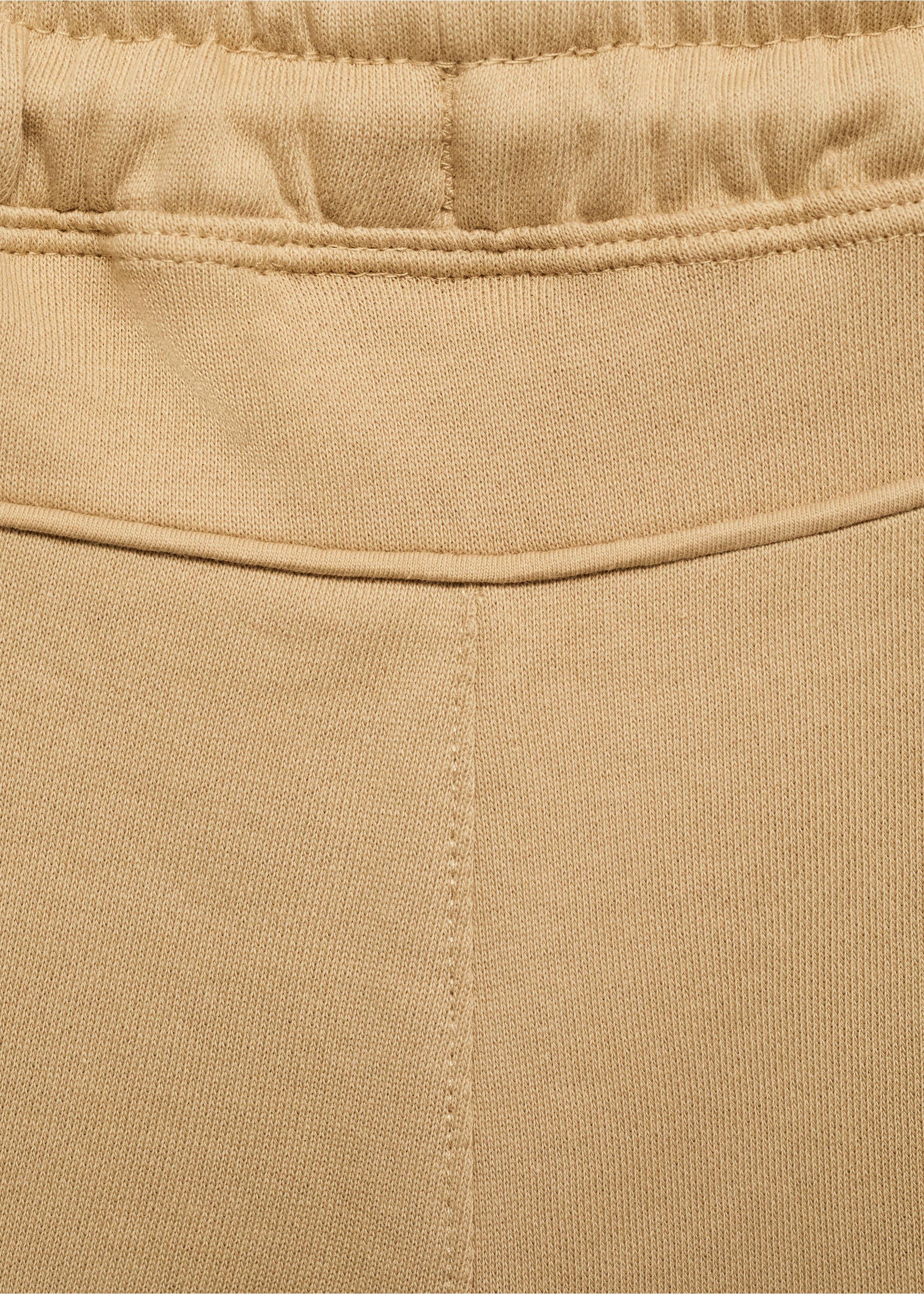 Cotton shorts with drawstring - Details of the article 0, Ochre. Ref: 87055143-00.