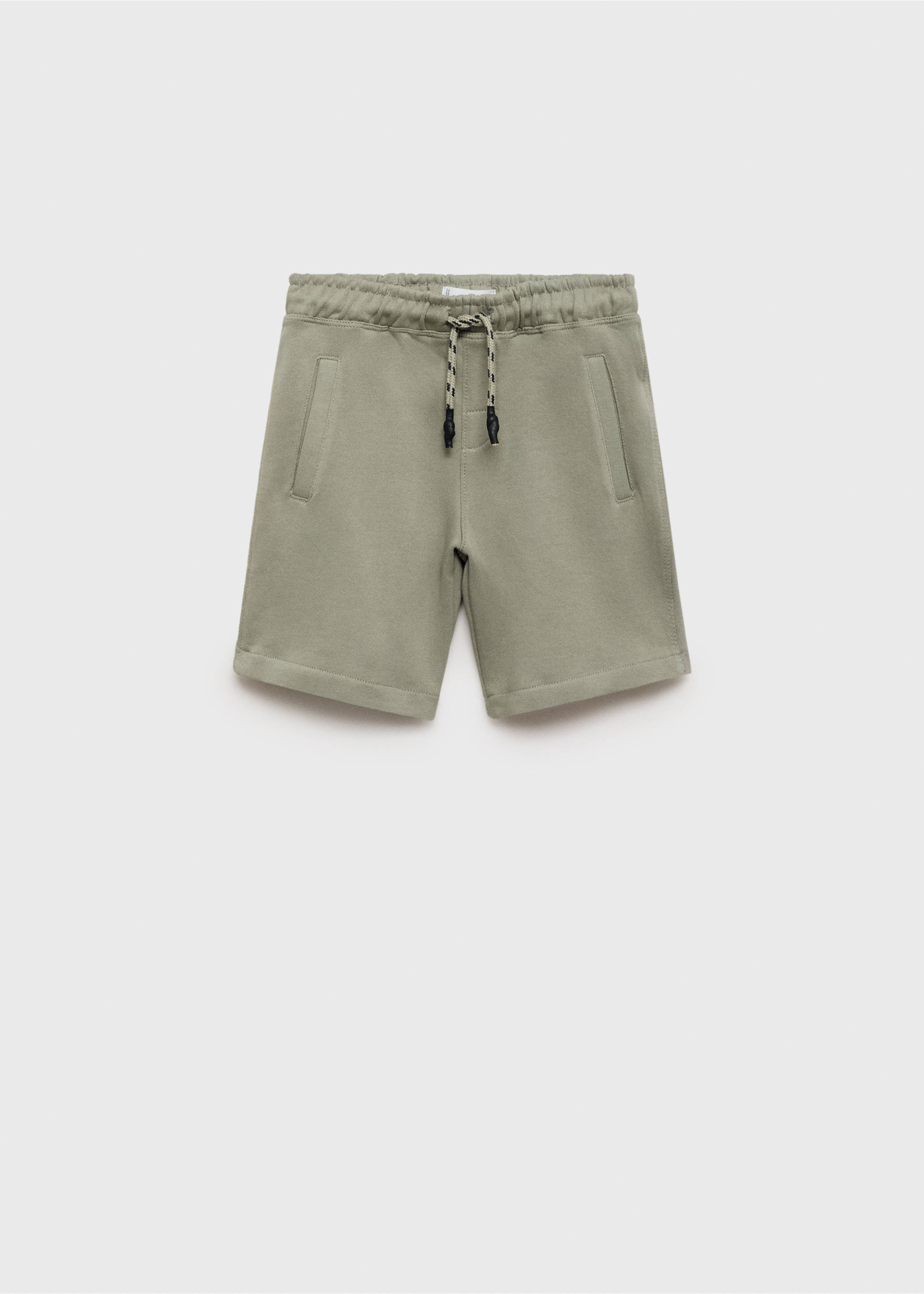Baumwoll-Bermudashorts mit Kordelzug - Artikel ohne Model, Khaki. Ref: 87055143-00.