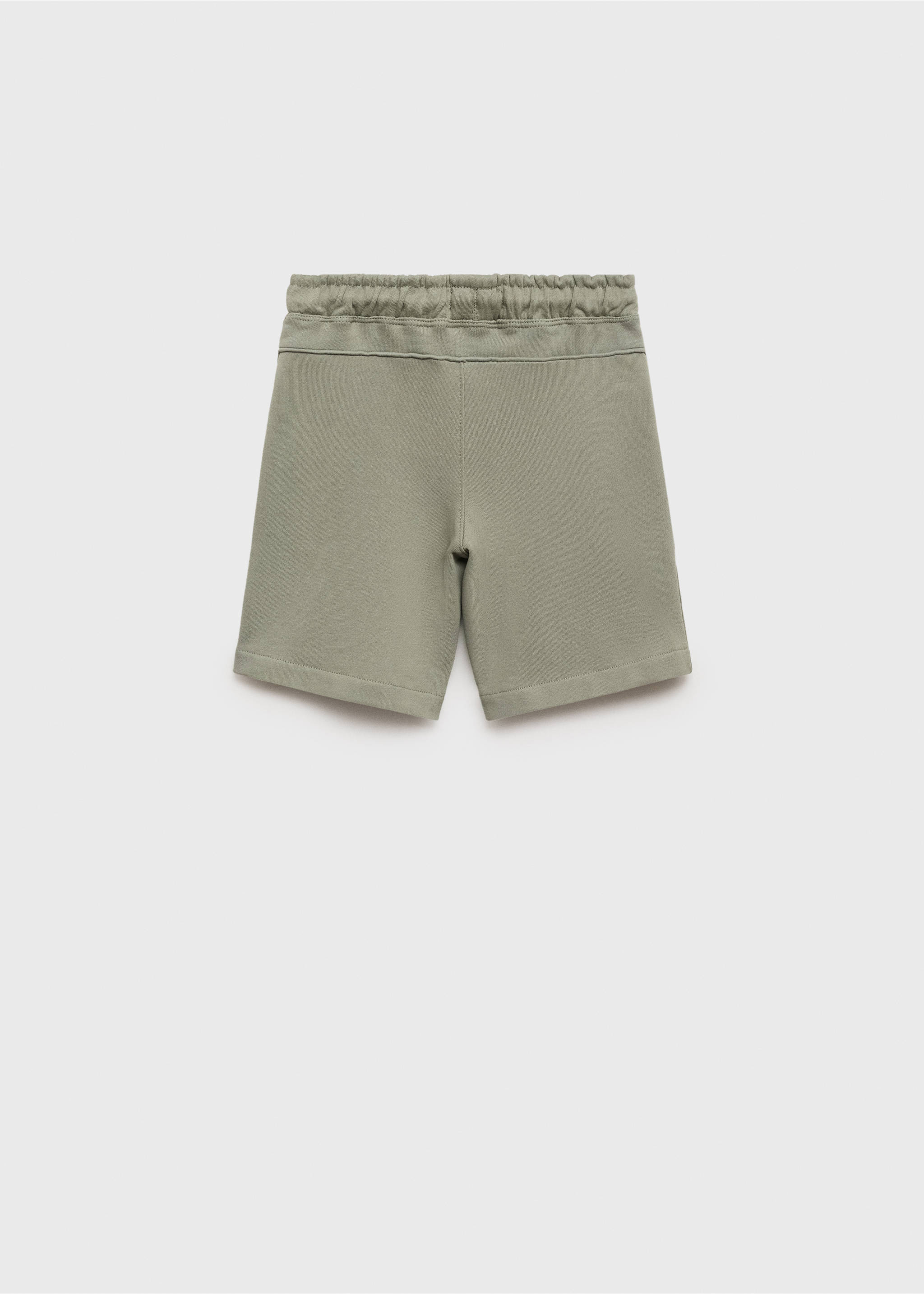 Baumwoll-Bermudashorts mit Kordelzug - Rückseite des Artikels, Khaki. Ref: 87055143-00.
