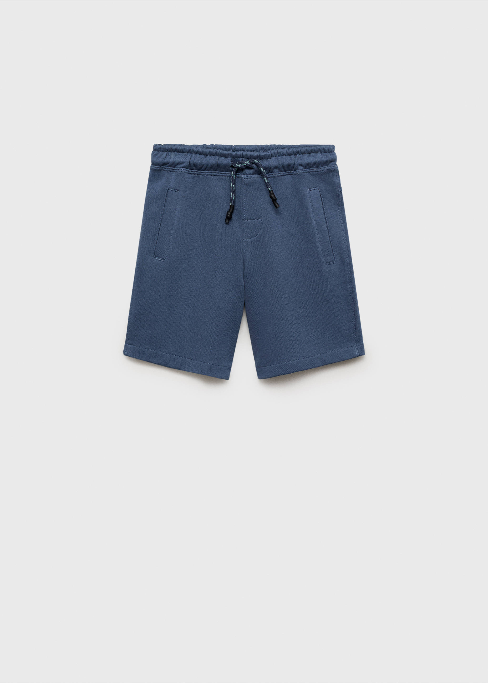 Cotton shorts with drawstring - Article without model, Blue. Ref: 87055143-00.