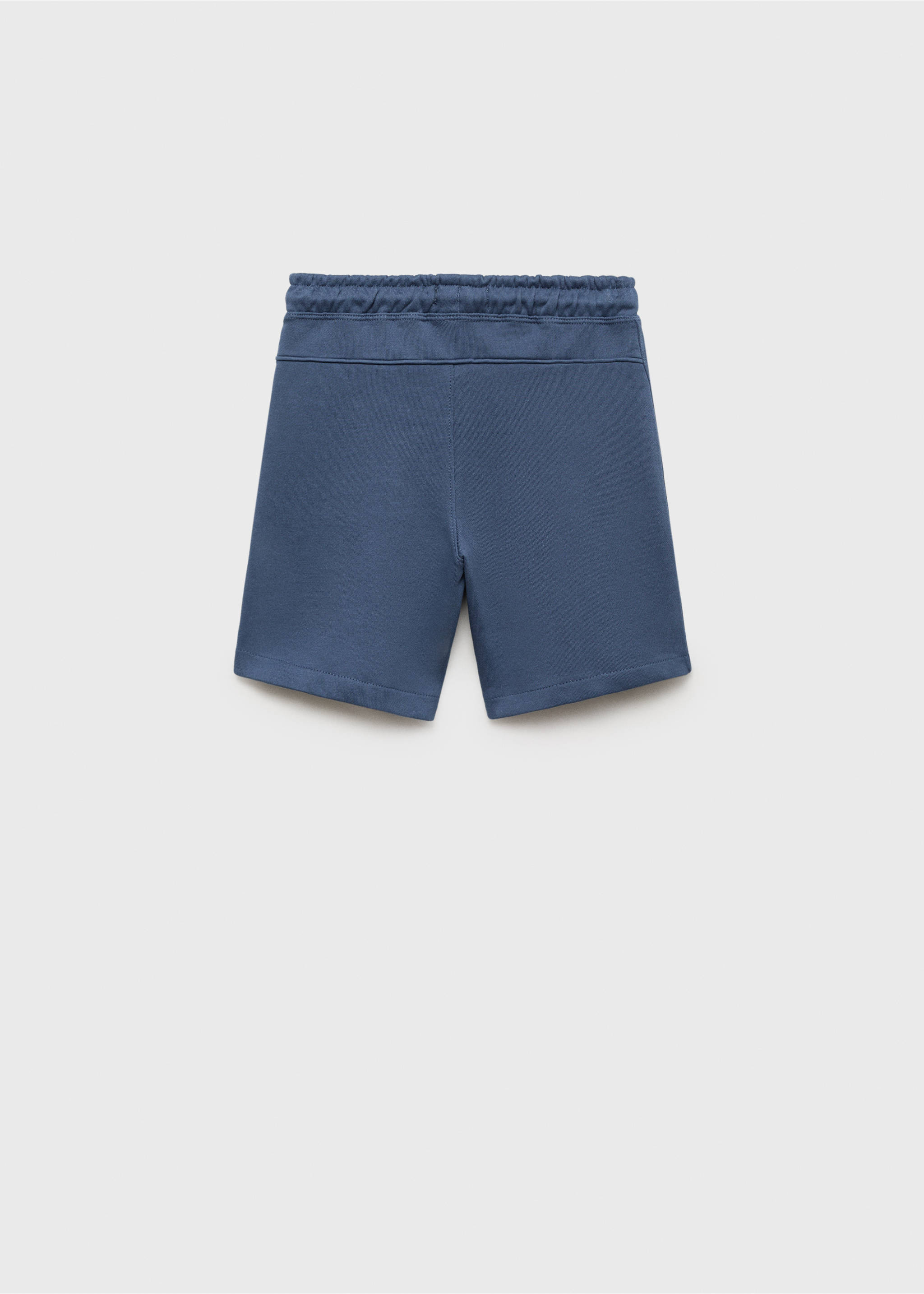 Cotton shorts with drawstring - Reverse of the article, Blue. Ref: 87055143-00.