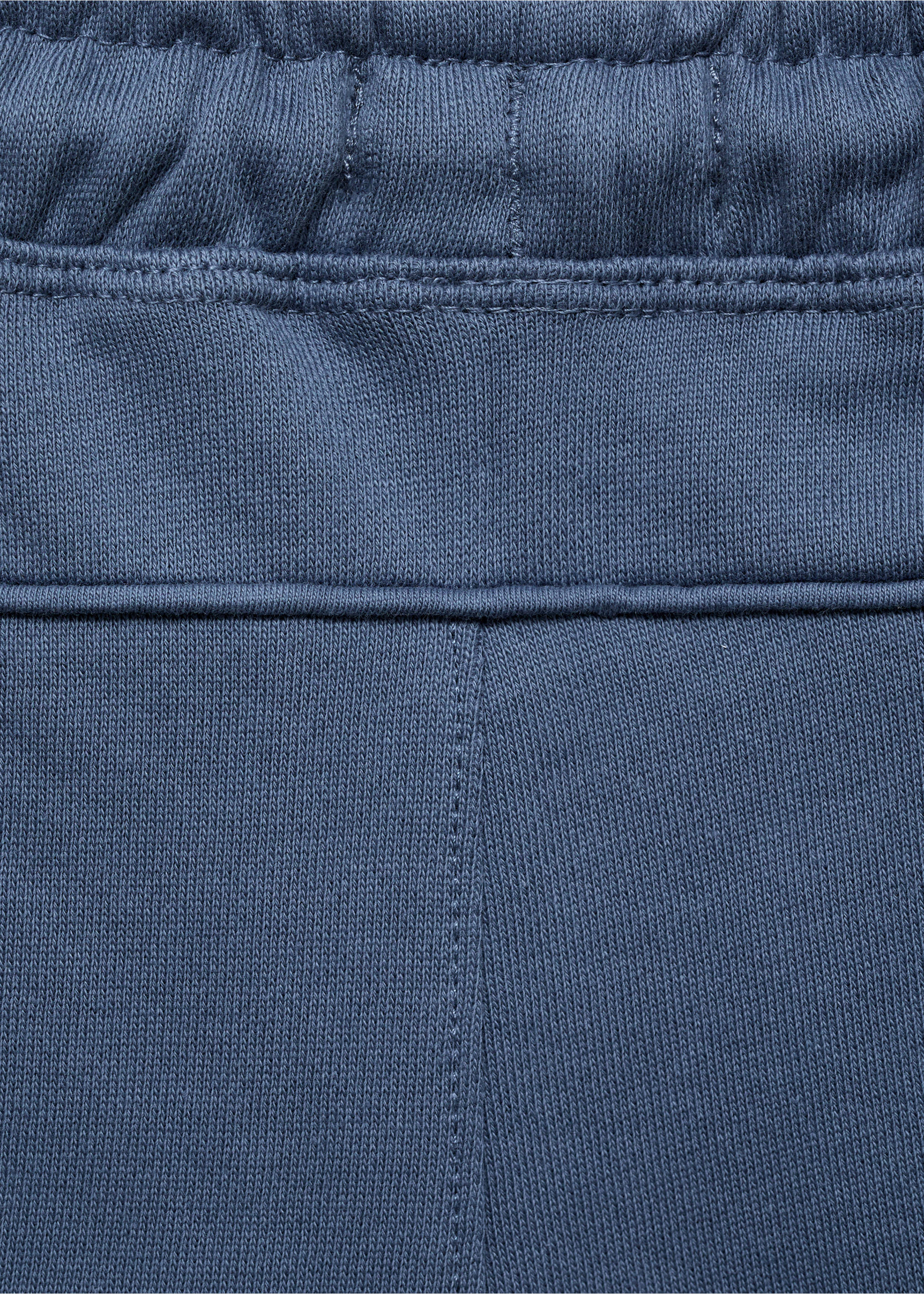Cotton shorts with drawstring - Details of the article 0, Blue. Ref: 87055143-00.