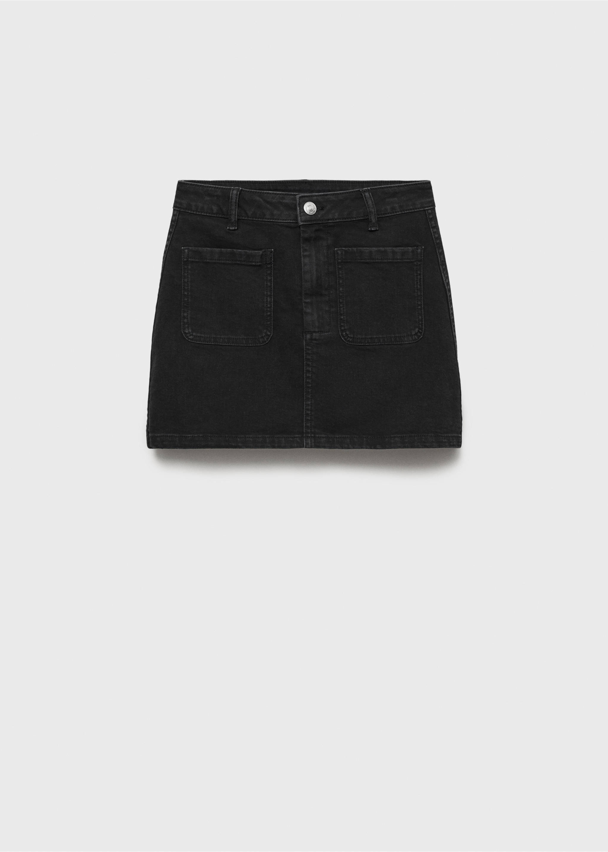Minifalda vaquera bolsillos - Artículo sin modelo, Denim negro. Ref: 87055725-00.