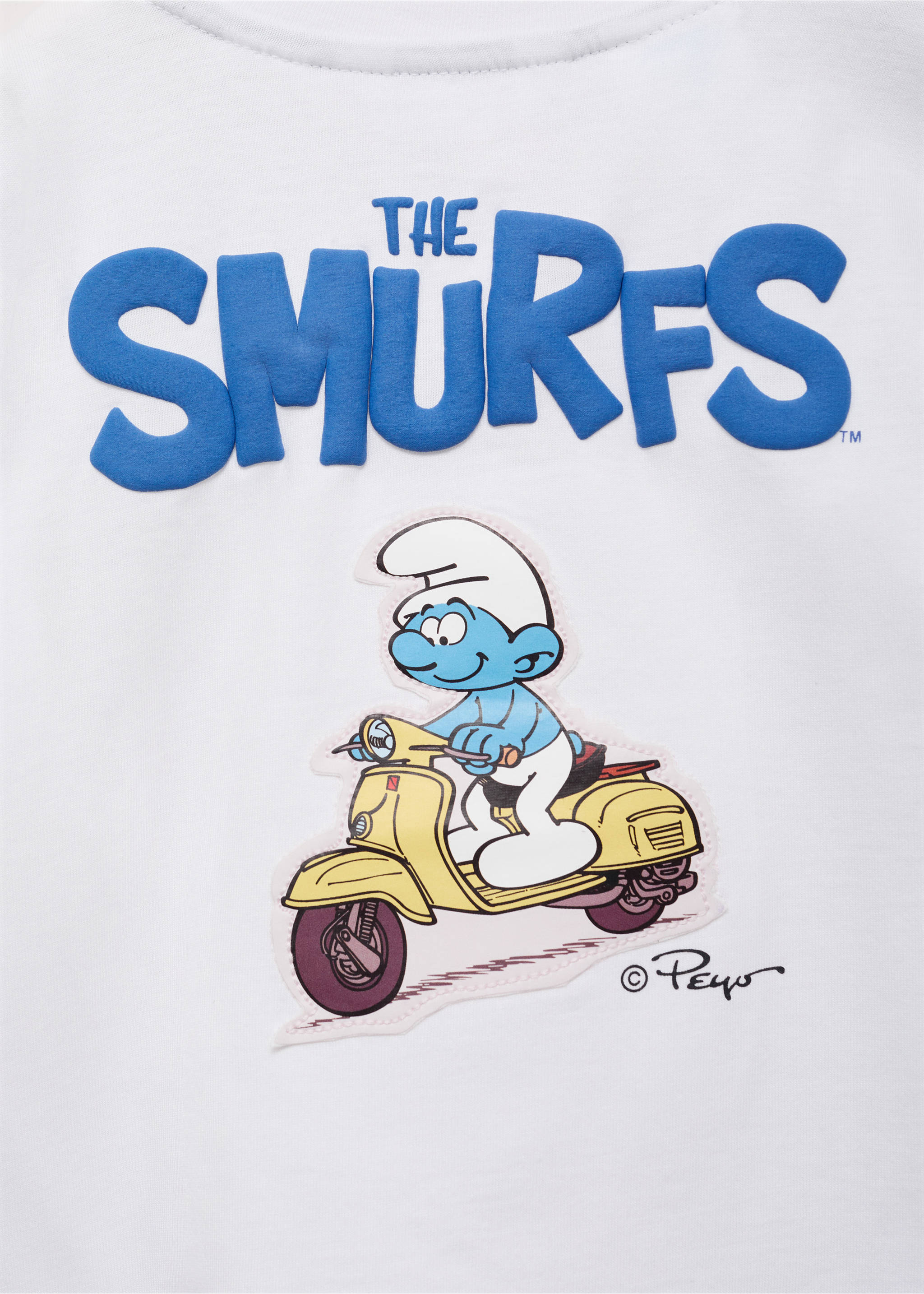 Smurfs t-shirt - Details of the article 8, Off White. Ref: 87055732-00.