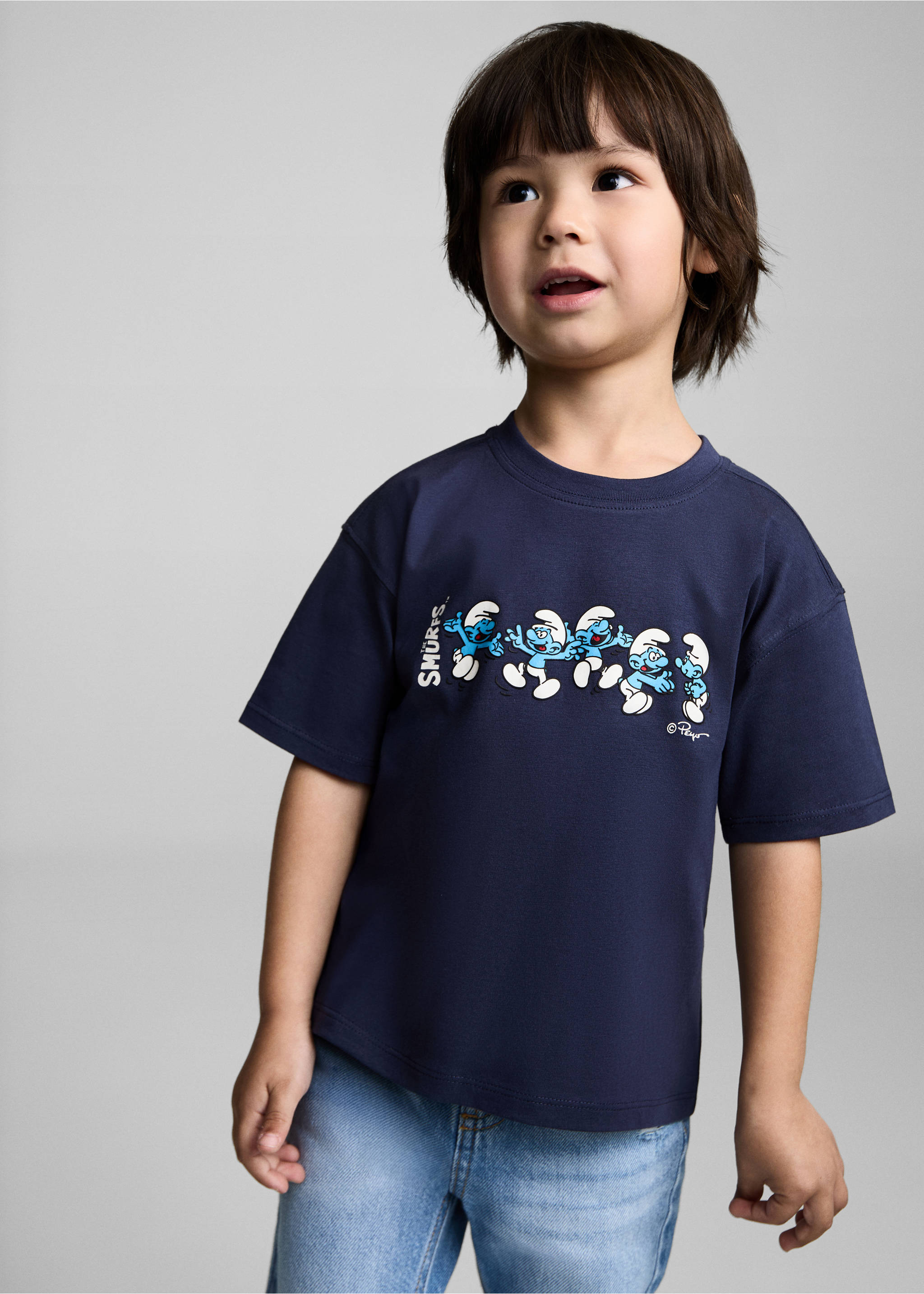 Smurfs t-shirt - Medium plane, Dark Navy. Ref: 87055733-00.