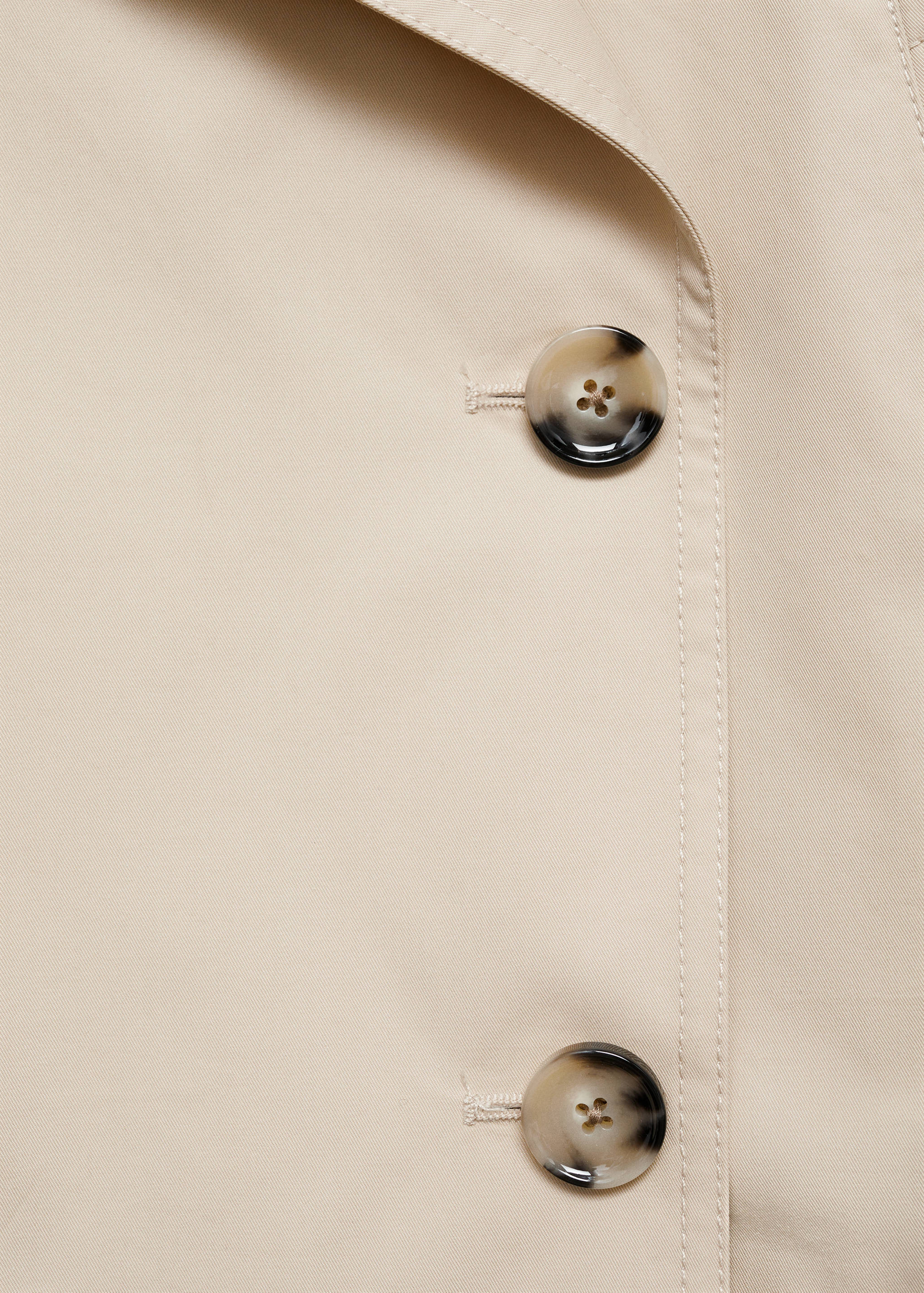 Double-breasted cropped trench coat - Details of the article 8