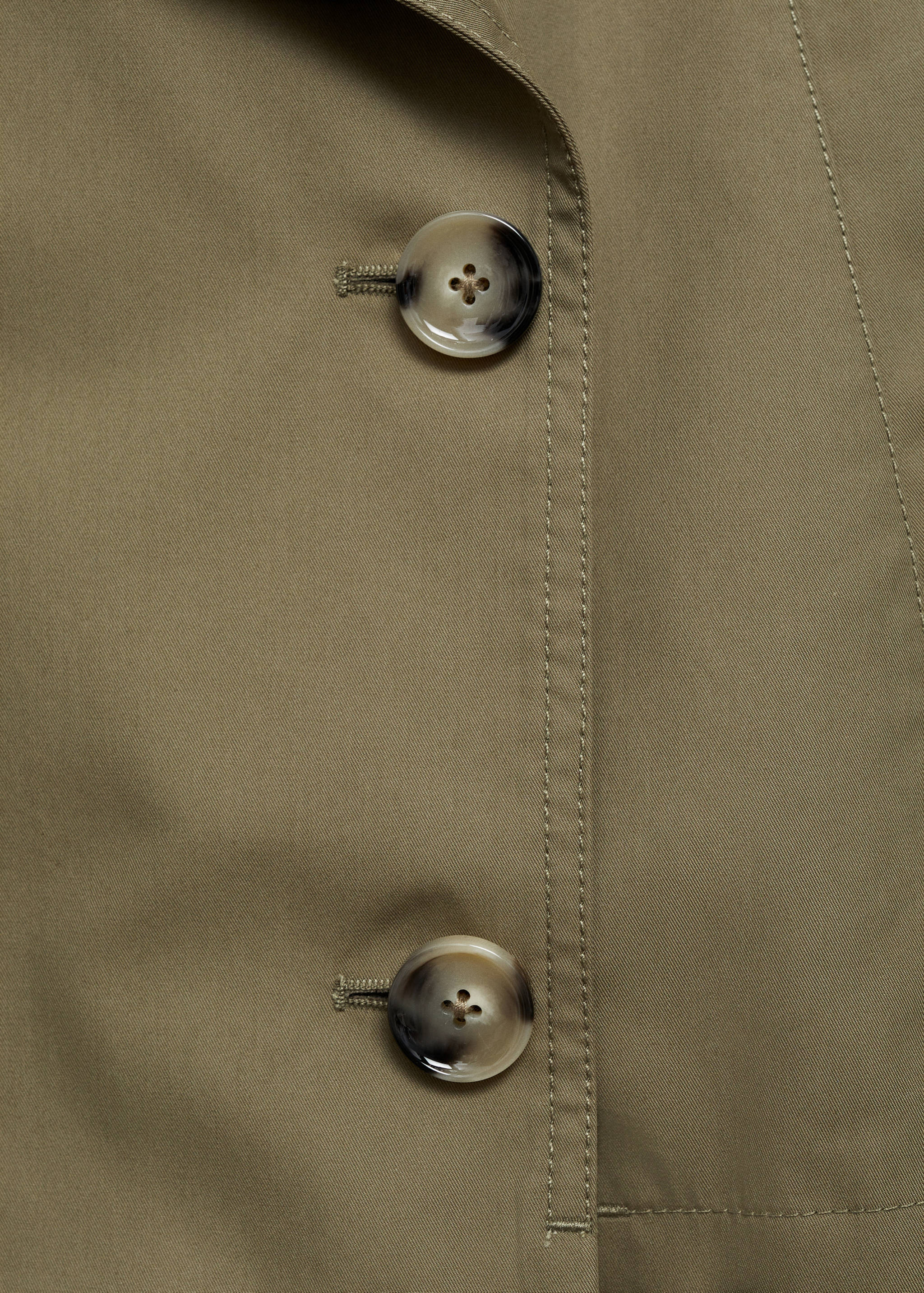 Double-breasted cropped trench coat - Details of the article 8
