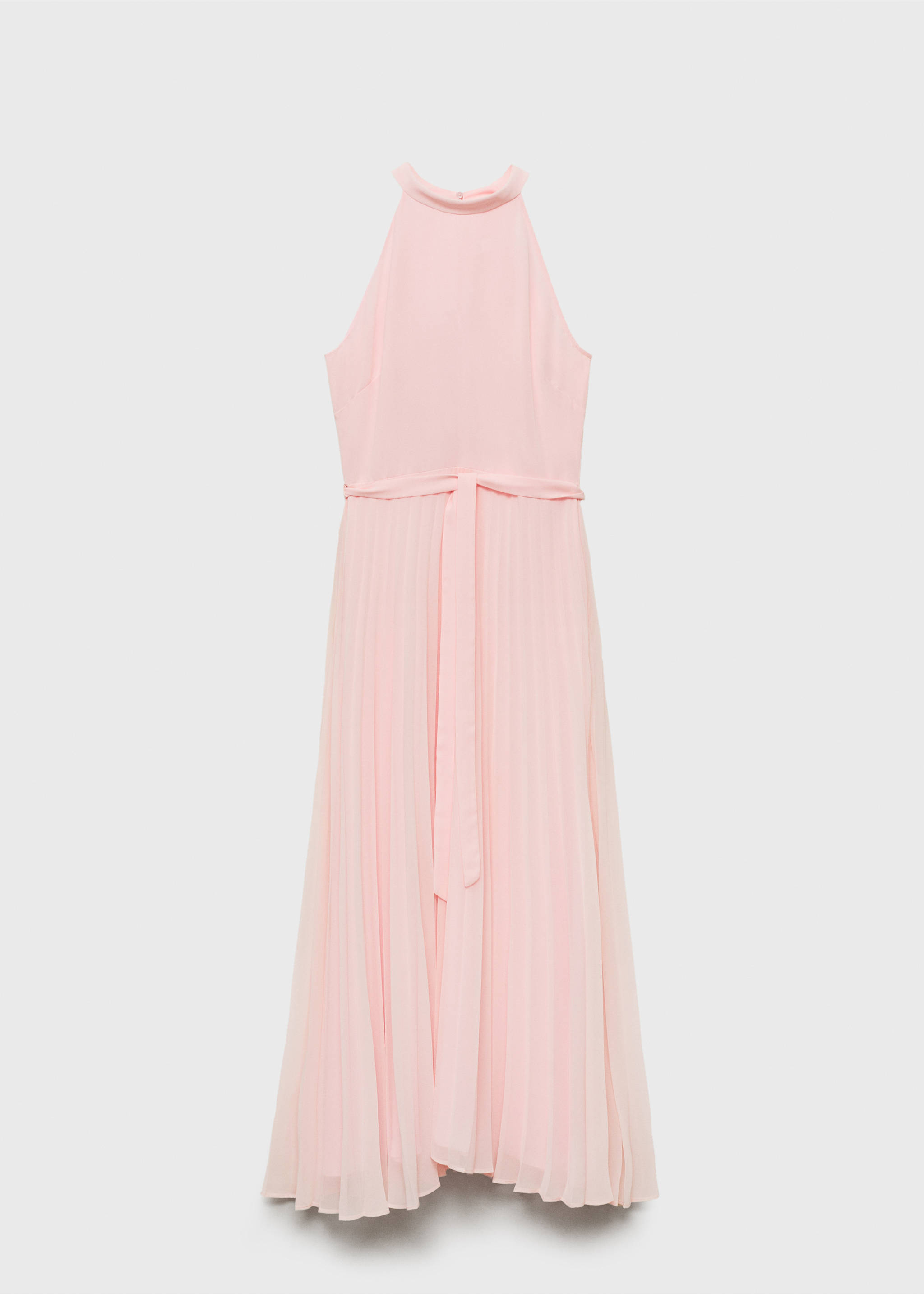 Vestido plisado cuello halter - Artículo sin modelo, Rosa. Ref: 87055738-00.