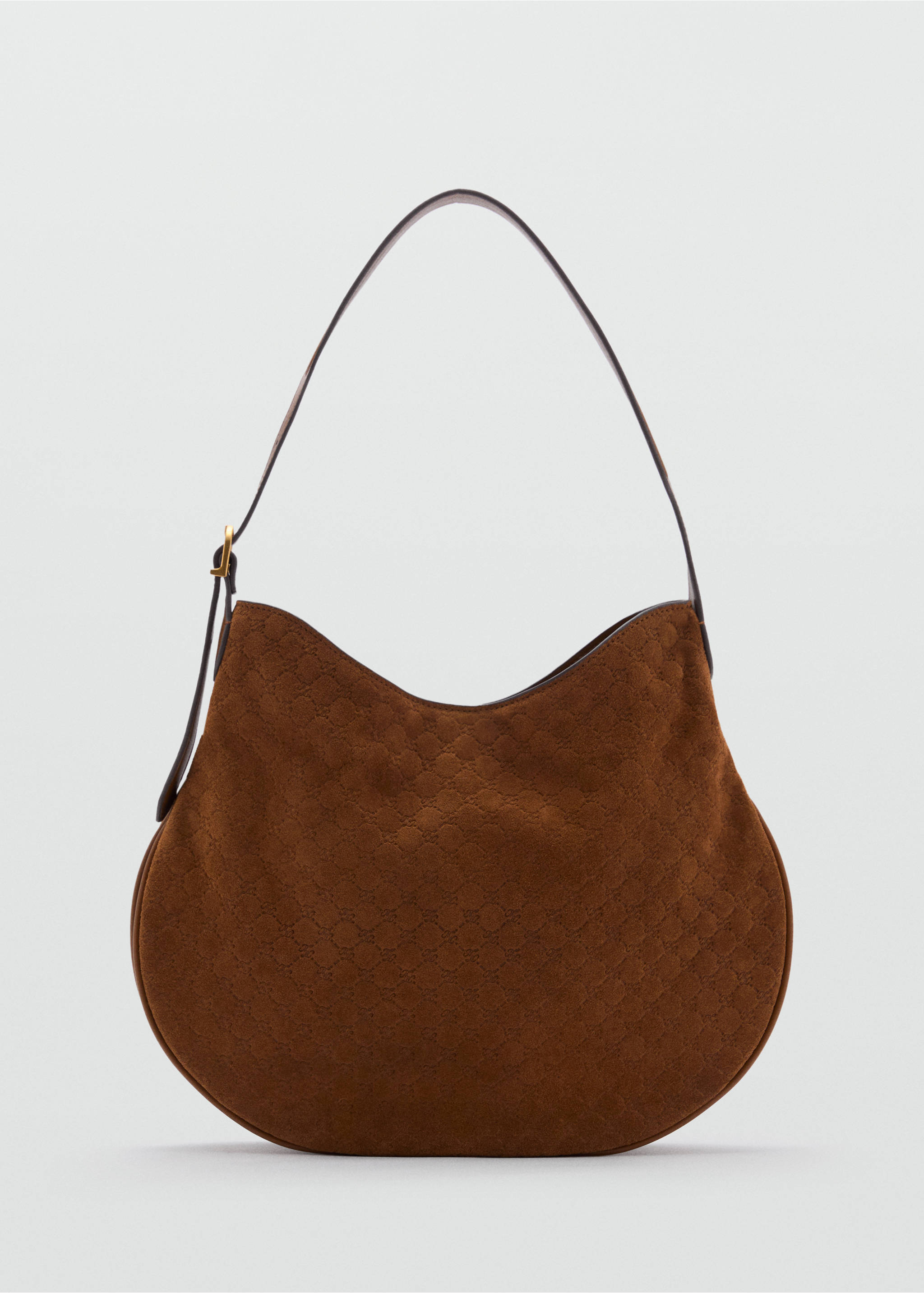 Suede shoulder bag with logo print - Article without model, Leather. Ref: 87055739-00.