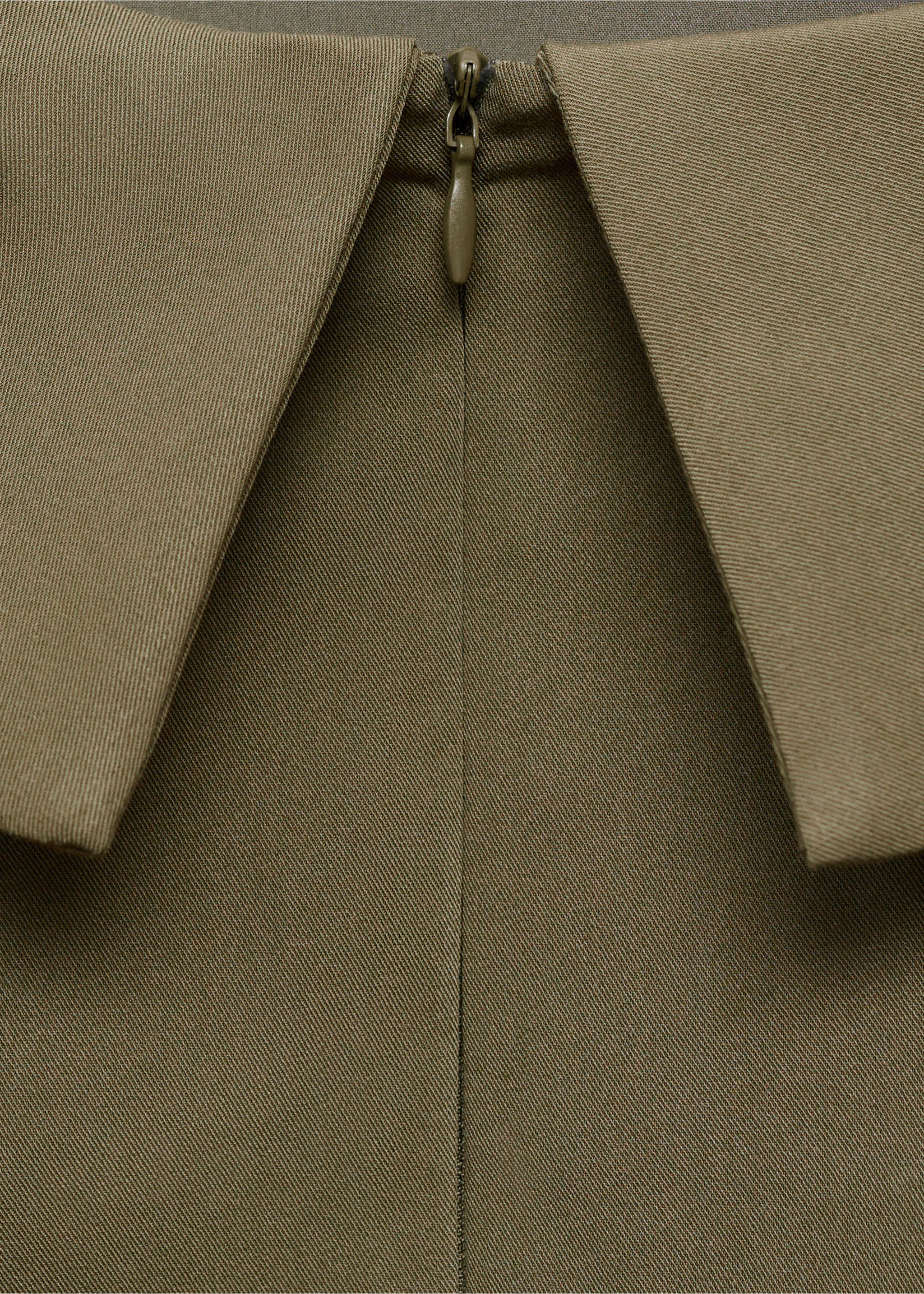 Fitted off-the-shoulder top - Details of the article 8, Khaki. Ref: 87055740-00.