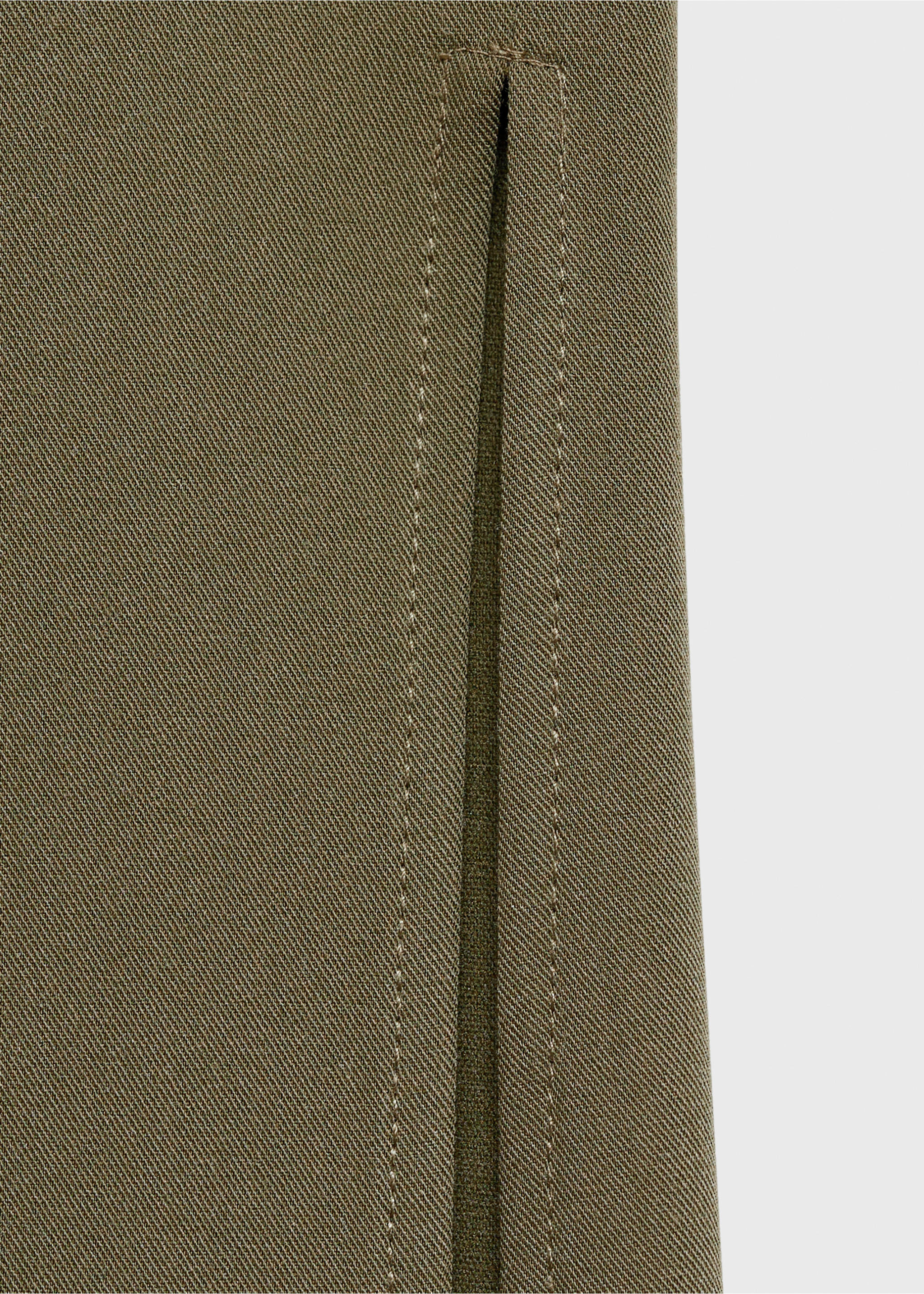 Fitted off-the-shoulder top - Details of the article 0, Khaki. Ref: 87055740-00.