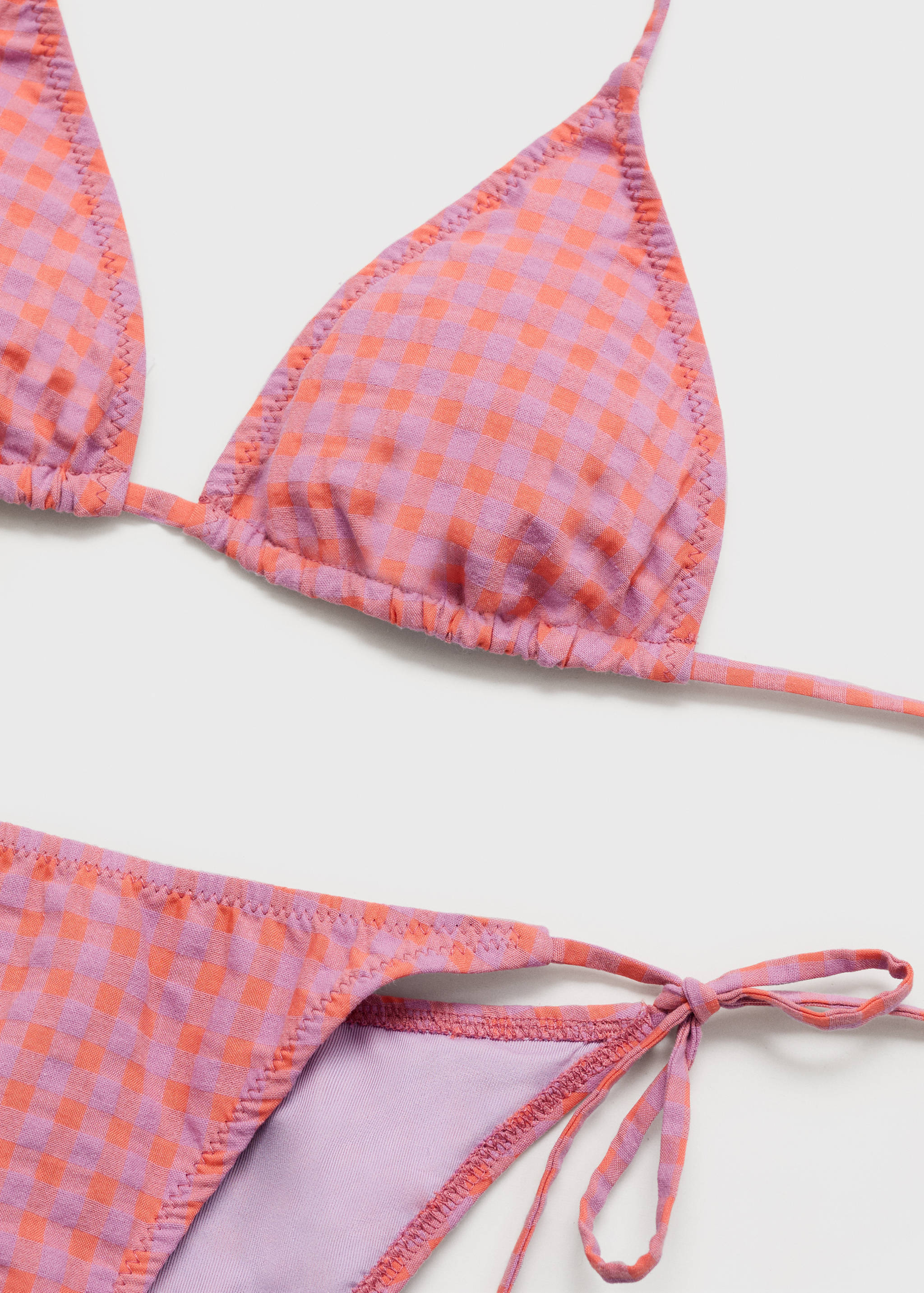 Gingham-print bikini - Details of the article 0