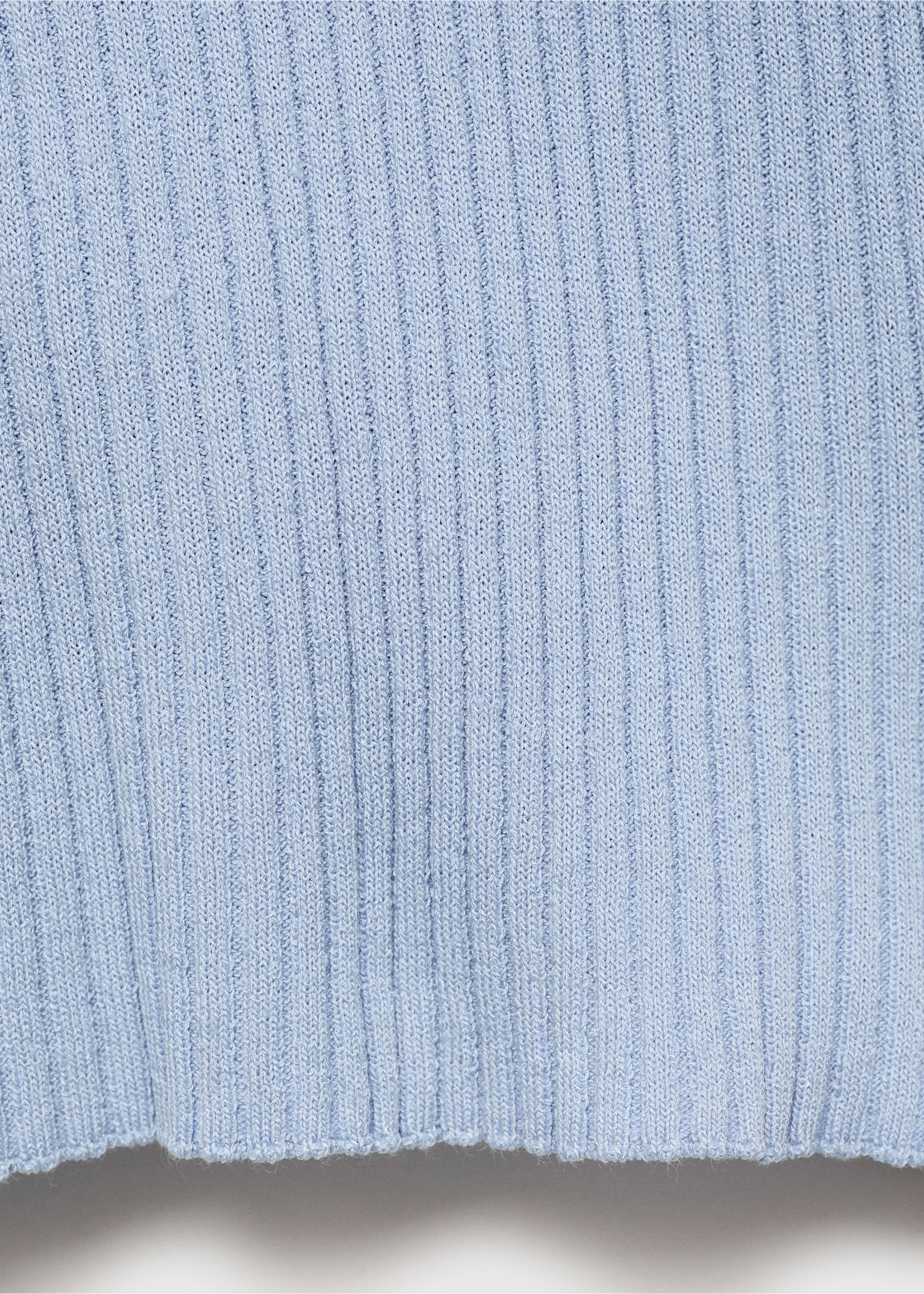 Ribbed knit top - Details of the article 0, Sky Blue. Ref: 87055746-00.