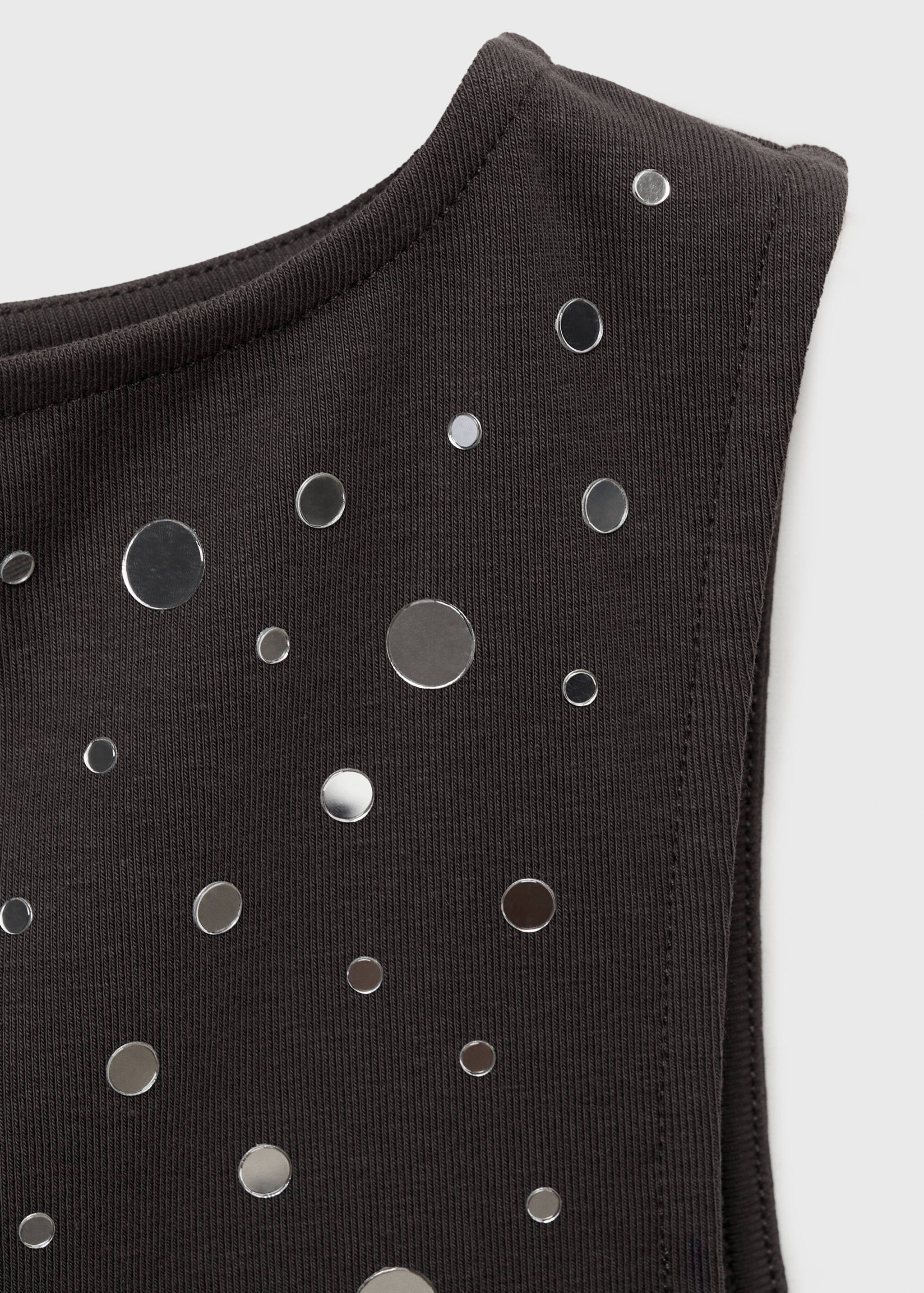 Cotton top with sequin detail - Details of the article 8