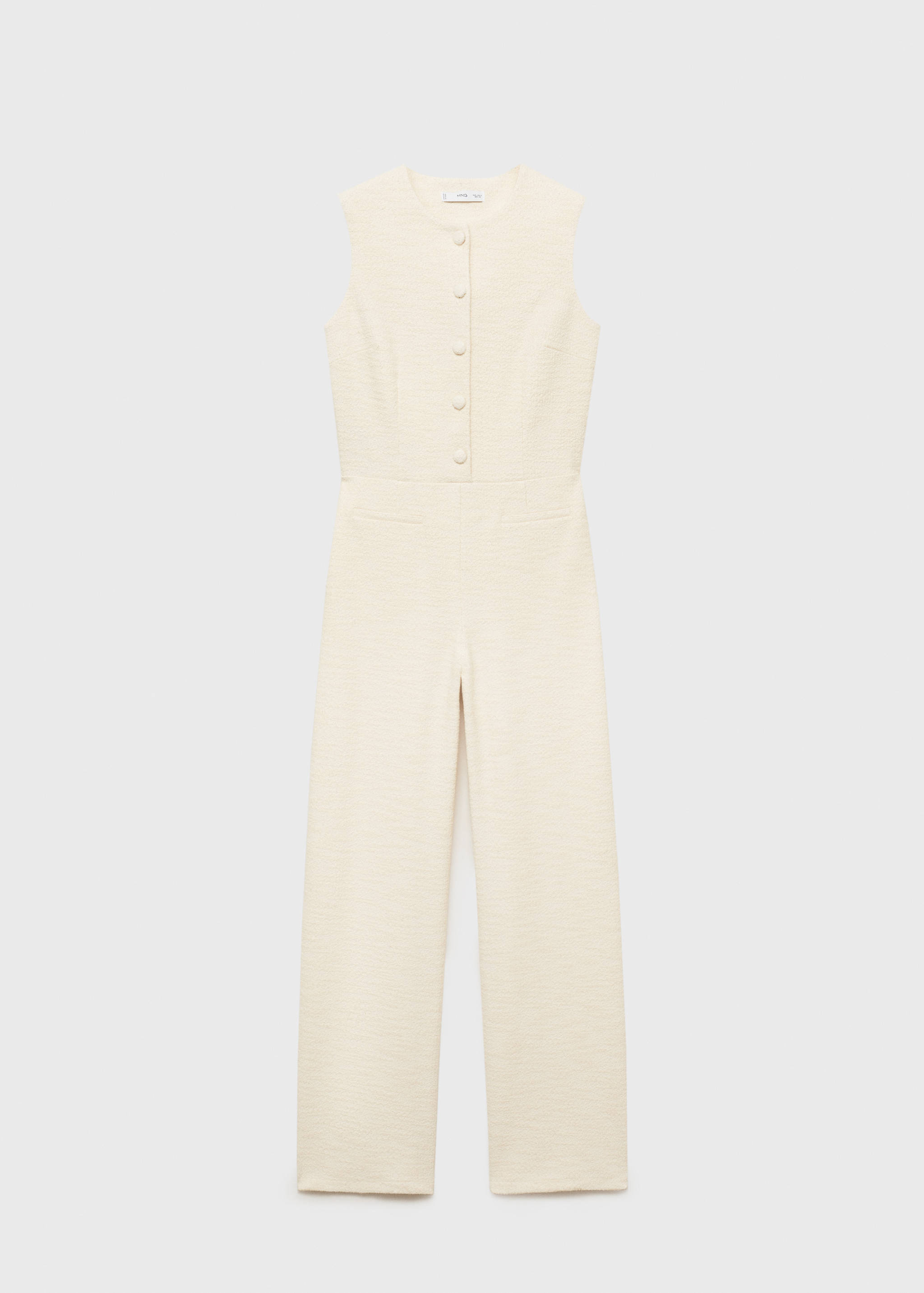 Buttoned tweed jumpsuit - Article without model