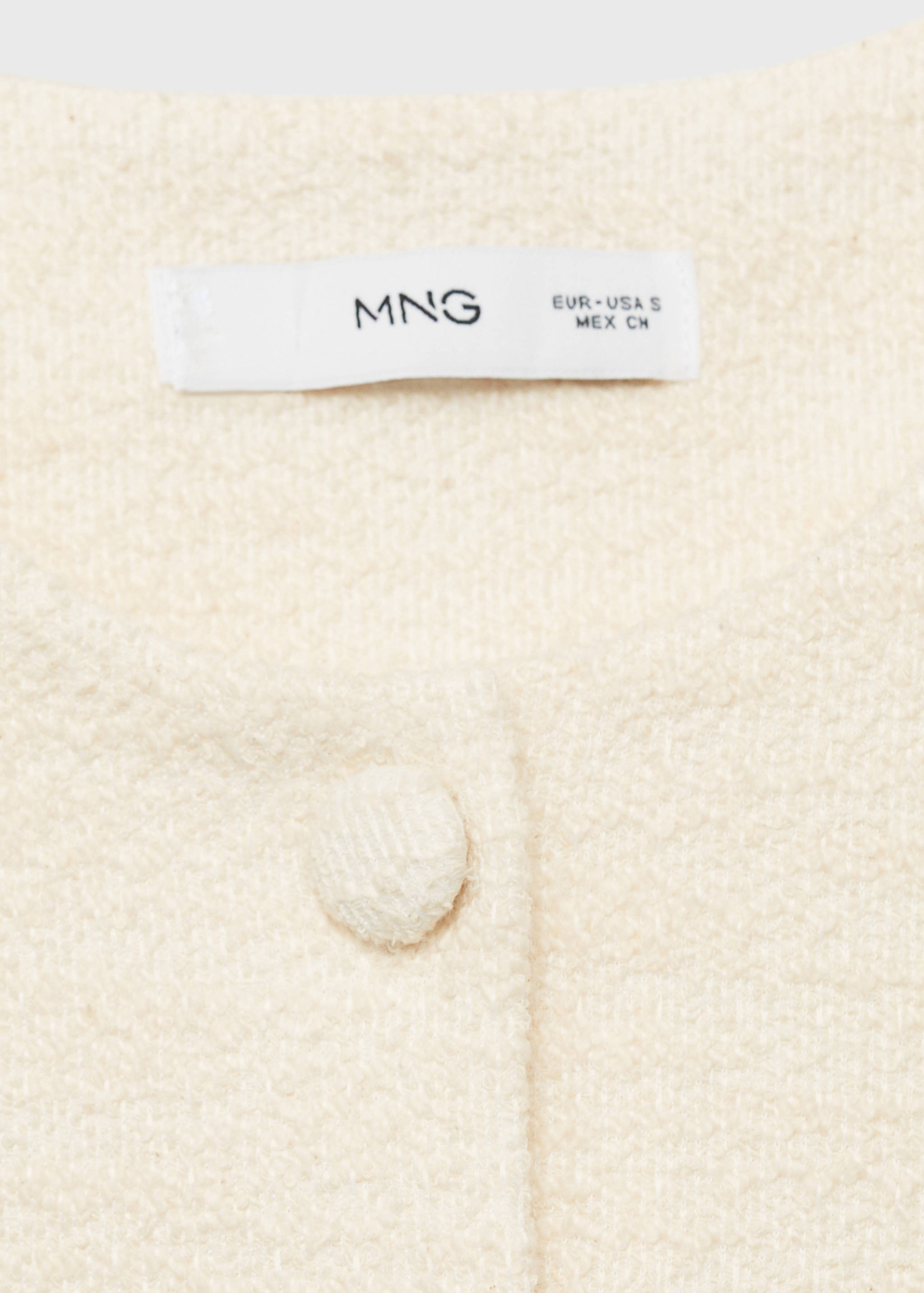 Buttoned tweed jumpsuit - Details of the article 0