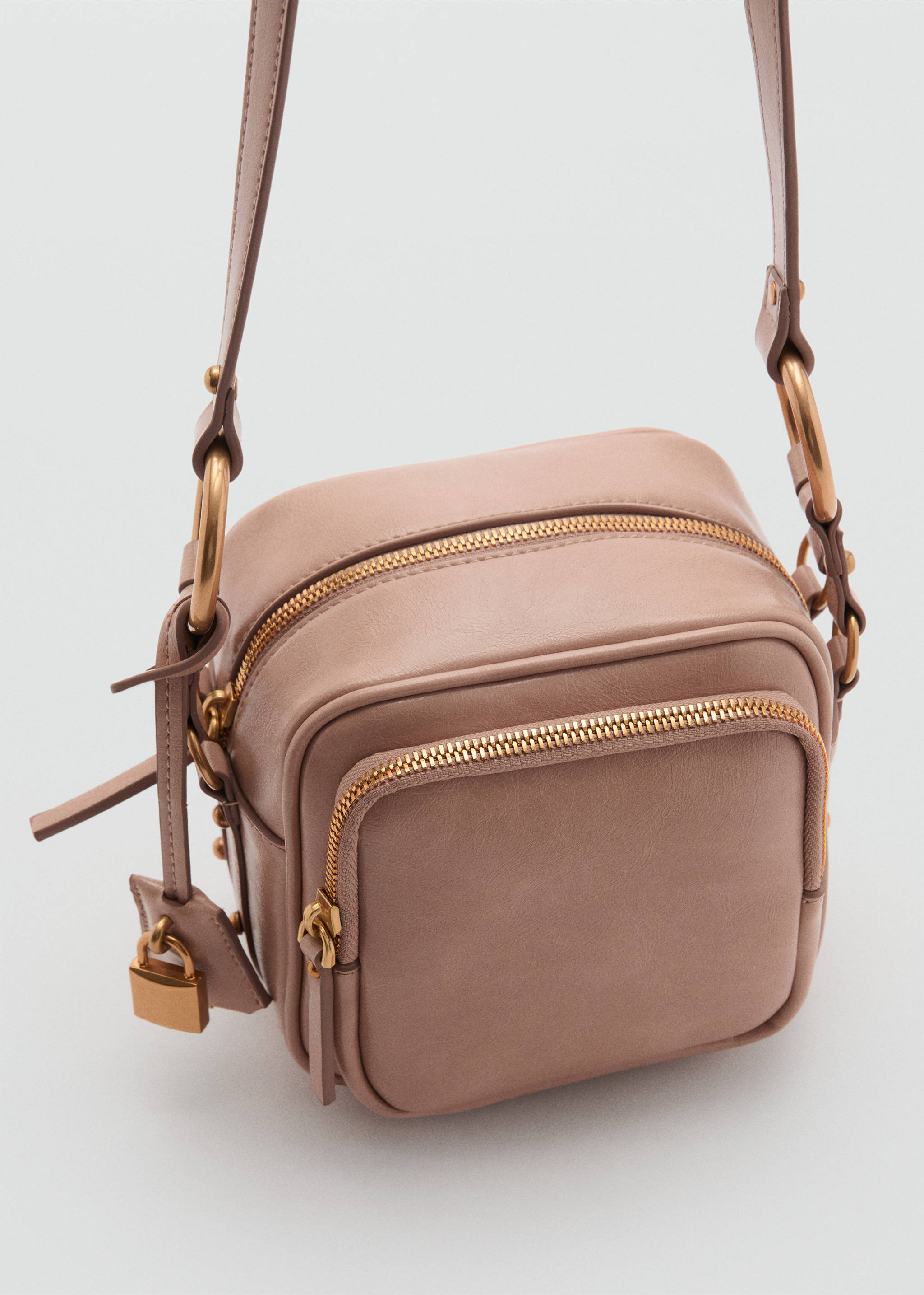 Square crossbody bag - Details of the article 3, Pale Pink. Ref: 87055761-00.