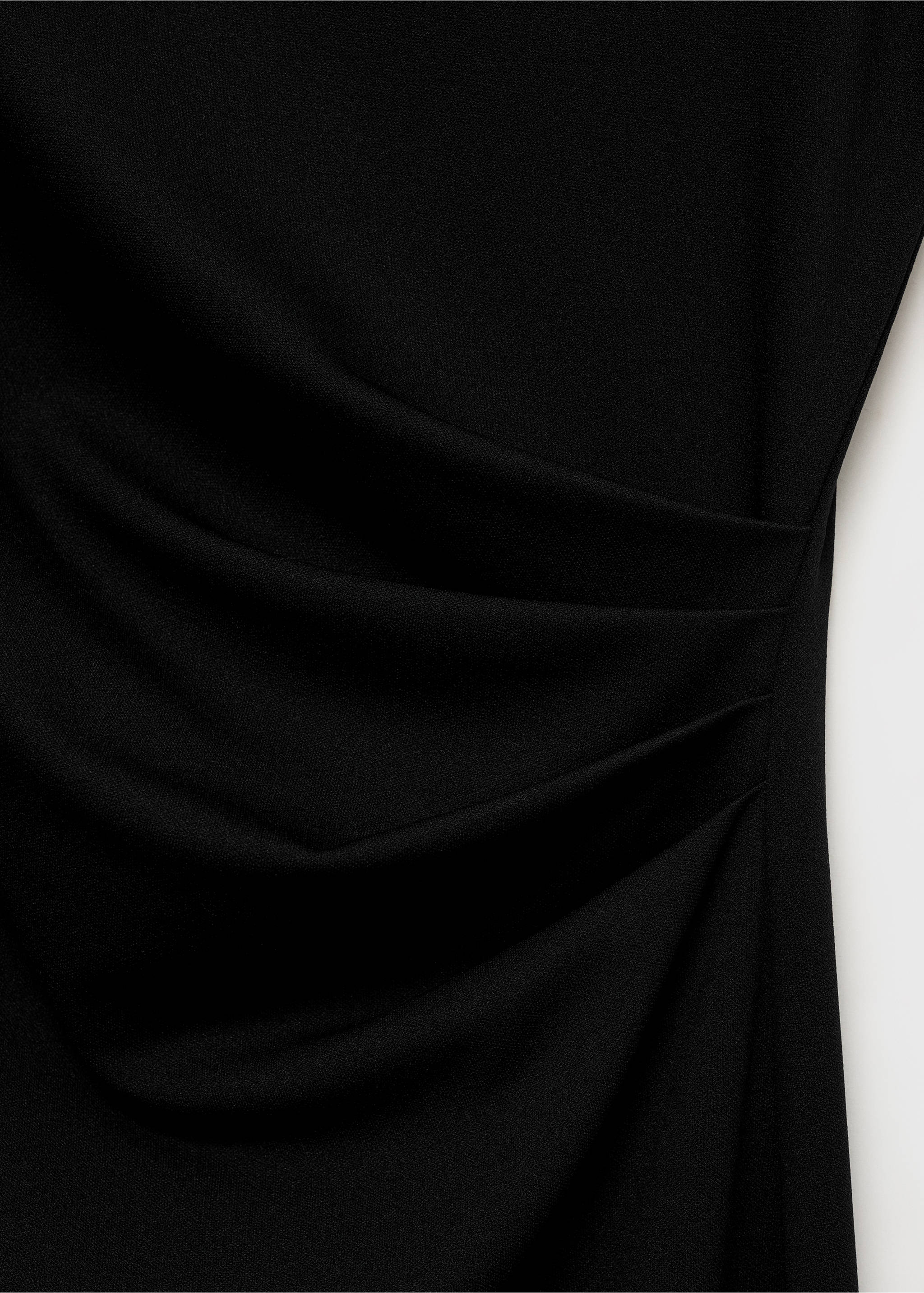 Draped midi-dress - Details of the article 8, Black. Ref: 87055764-00.