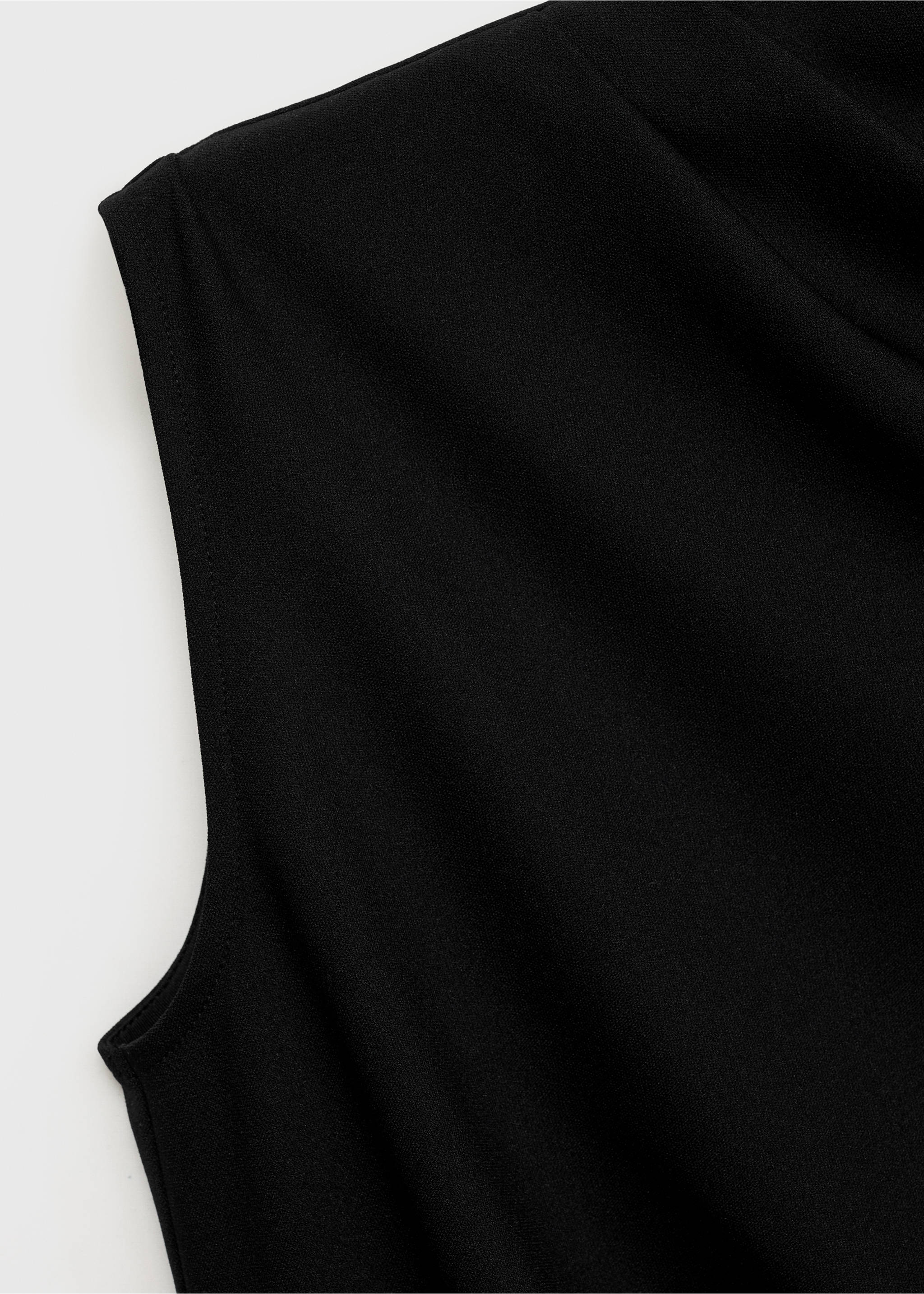 Draped midi-dress - Details of the article 0, Black. Ref: 87055764-00.