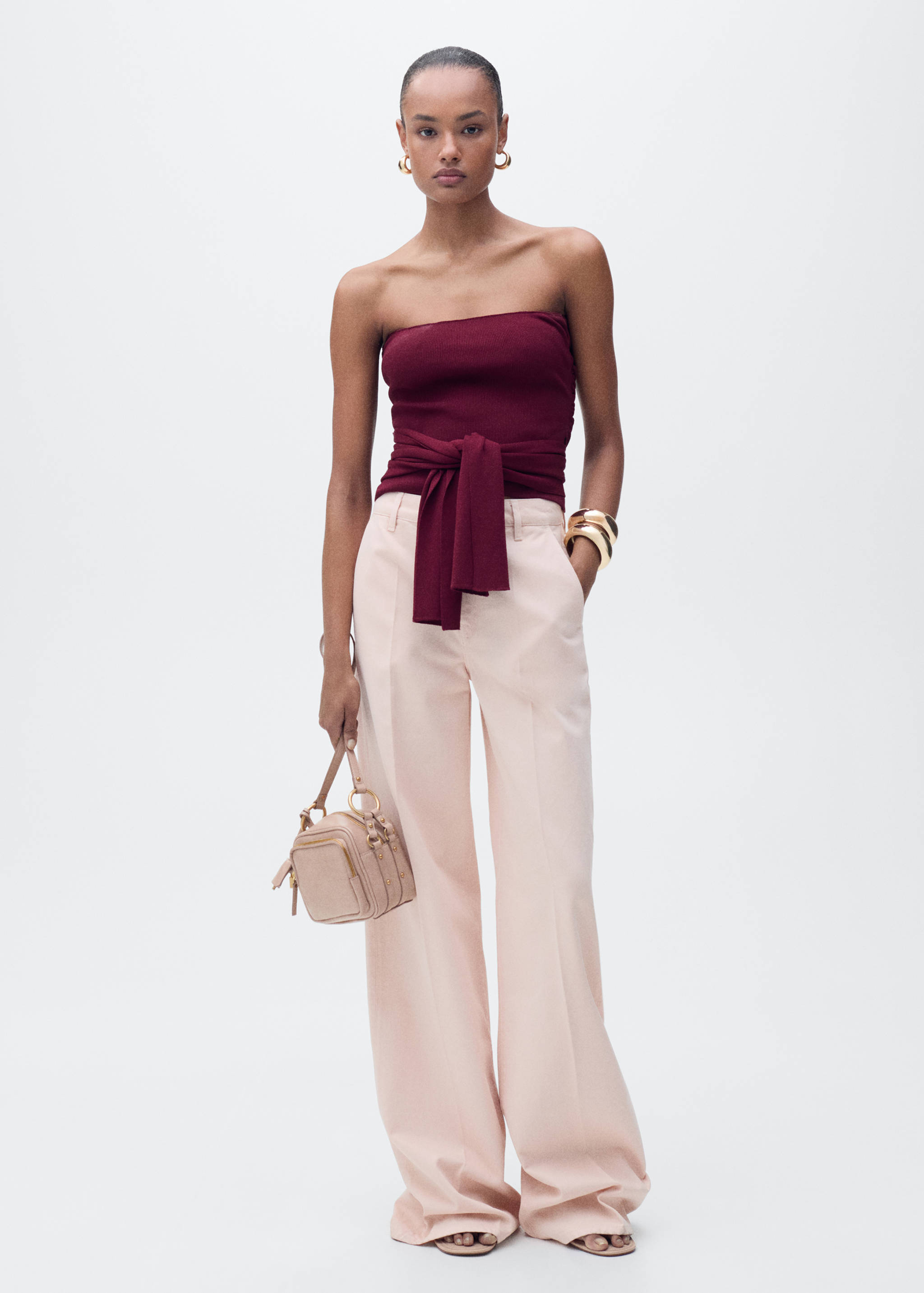 Bandeau top with knot detail - General plane
