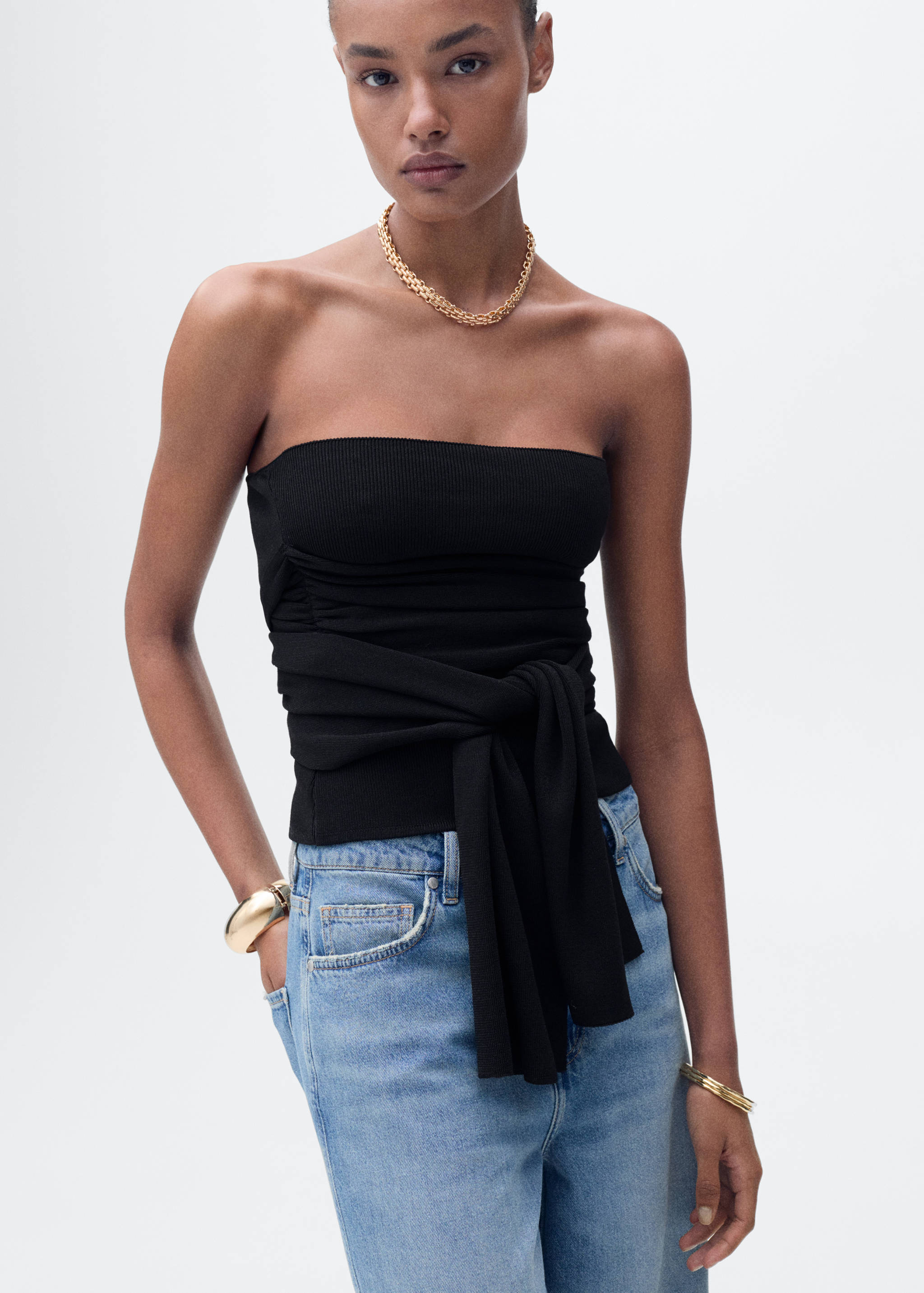 Bandeau top with knot detail - Medium plane