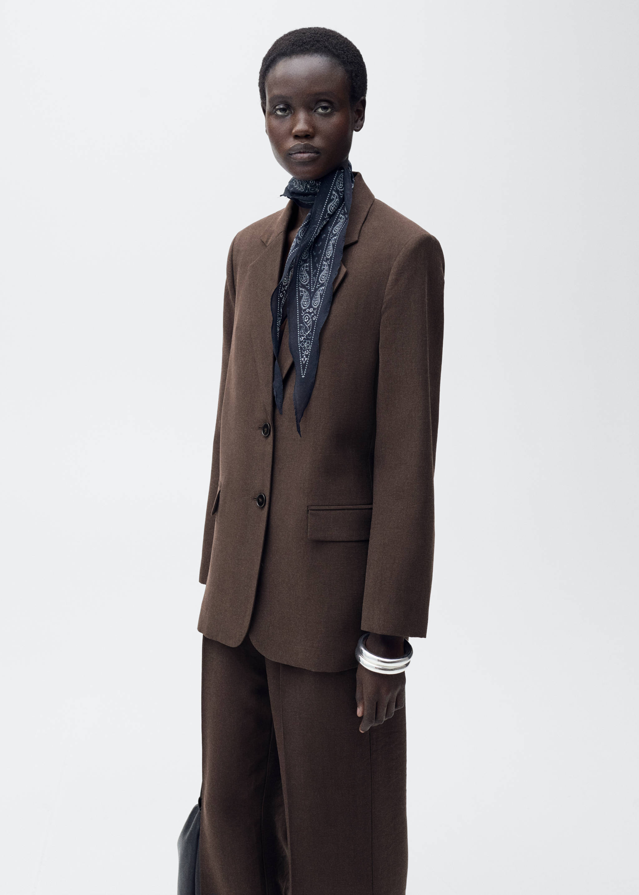 Blazer recta traje lyocell - Detalle del artículo 2