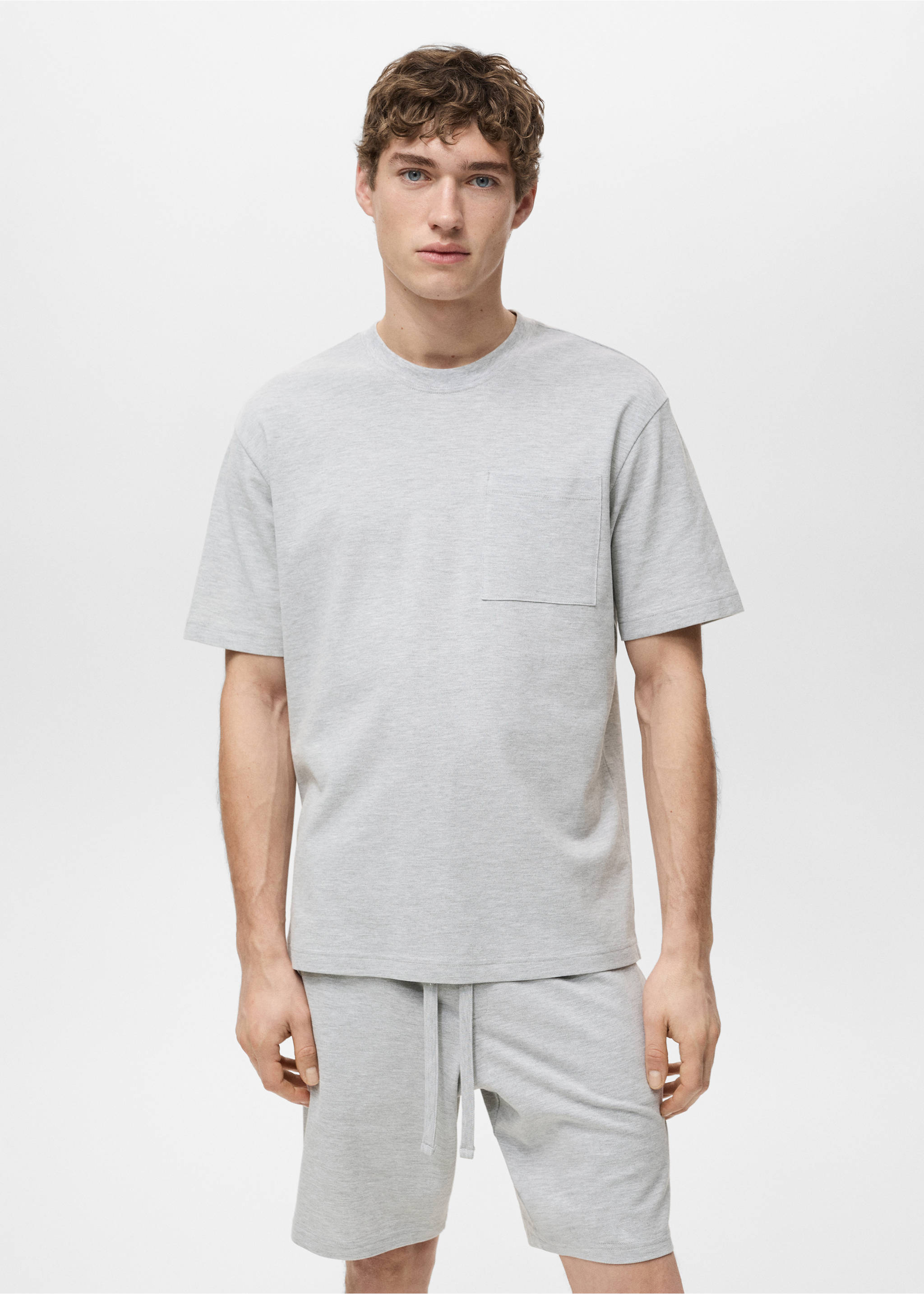 Cotton pyjama shorts pack - Medium plane, Grey. Ref: 87055916-00.