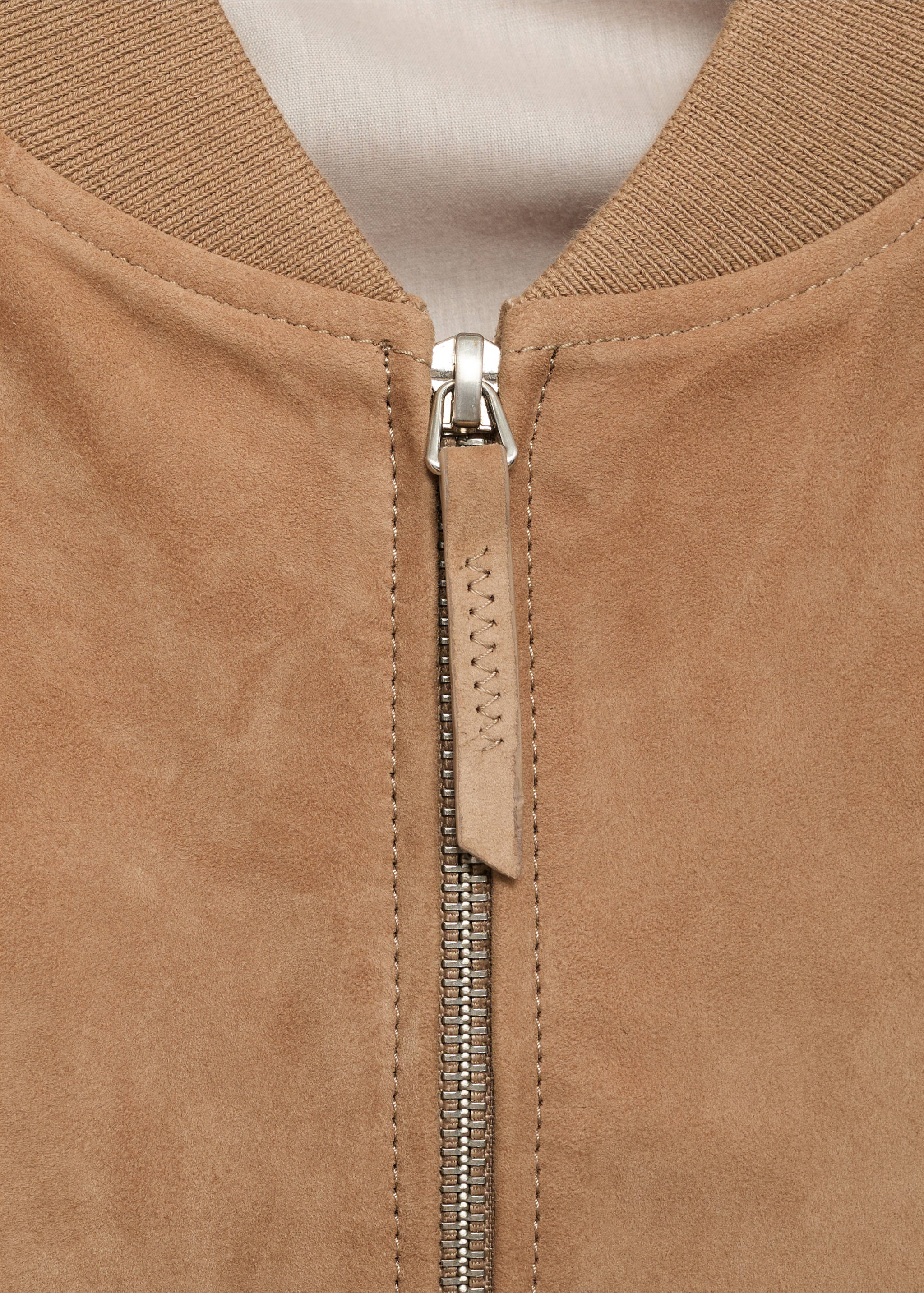 Blouson bomber cuir daim - Détail de l'article 8, Beige. Ref: 87055917-00.