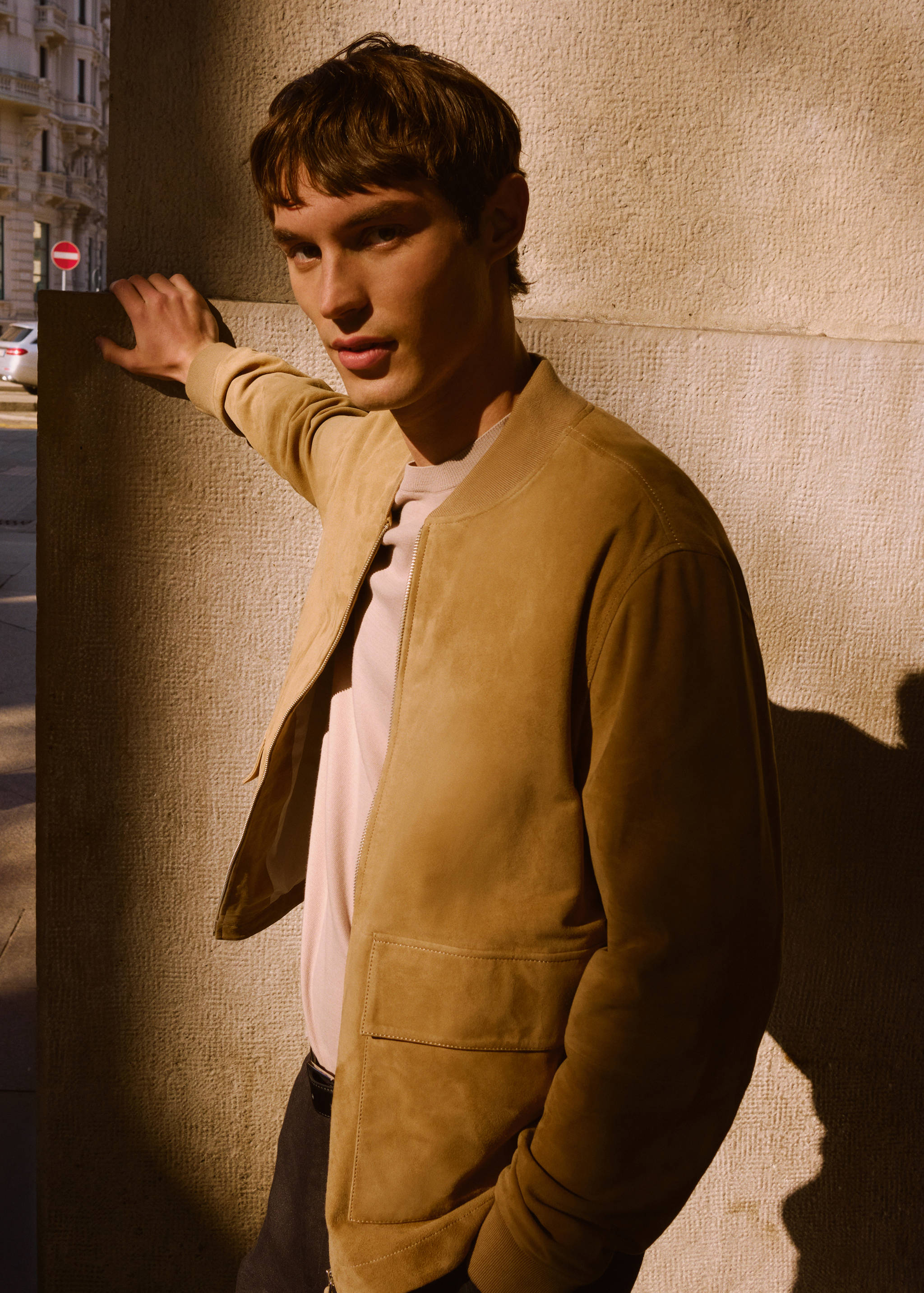 Suèdeleren bomberjack - Detail van het artikel 3