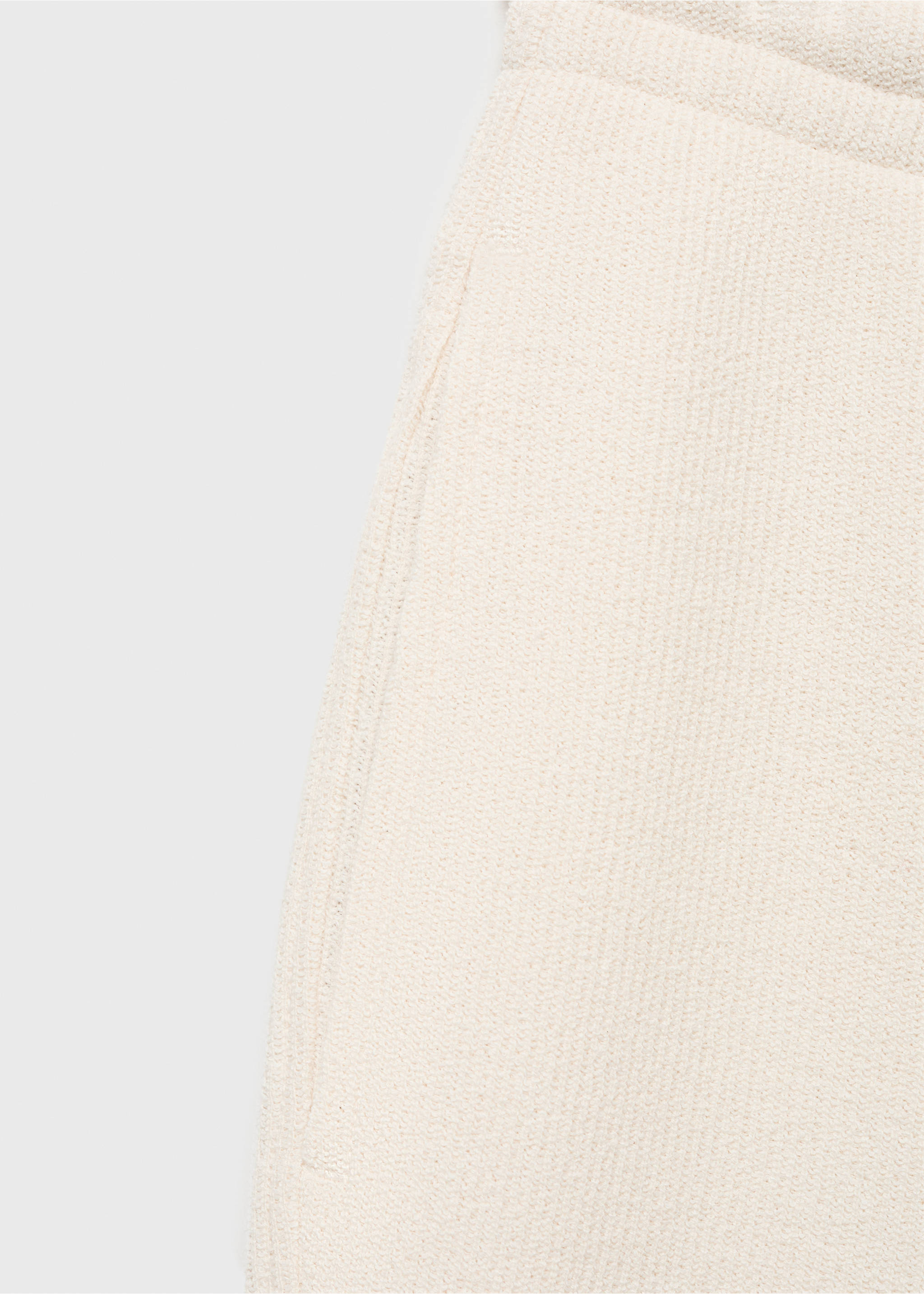 Textured cotton bermuda shorts with drawstring - Details of the article 0, Ecru. Ref: 87055924-00.