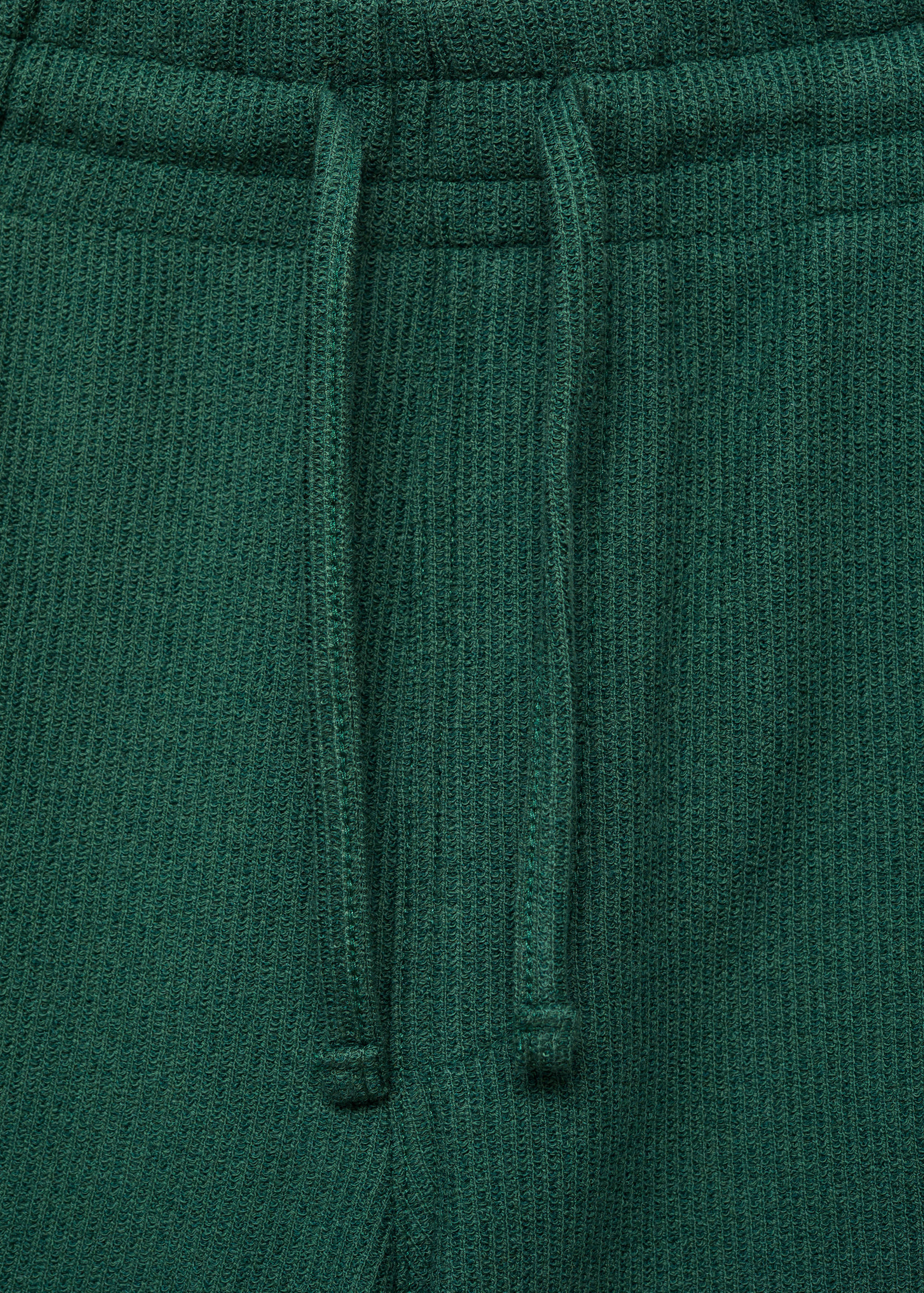 Textured cotton bermuda shorts with drawstring - Details of the article 8