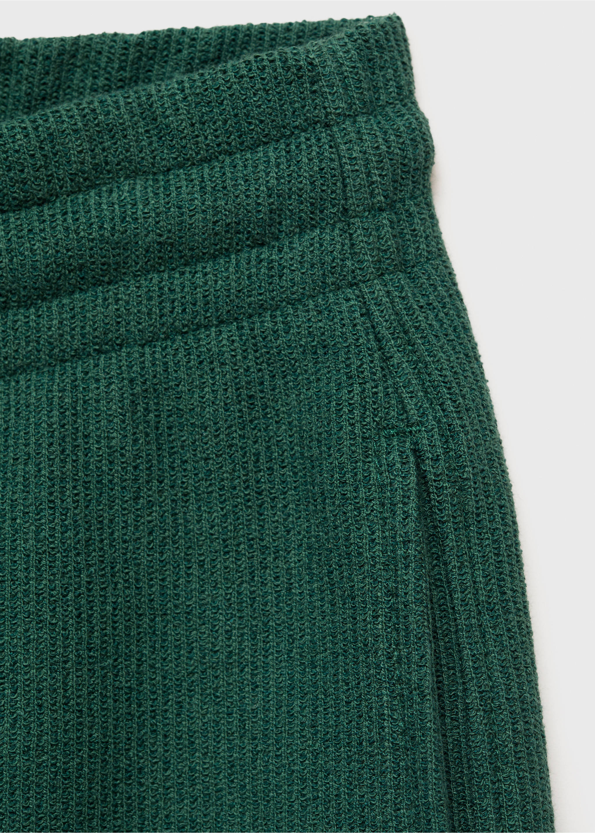 Textured cotton bermuda shorts with drawstring - Details of the article 0, Green. Ref: 87055924-00.