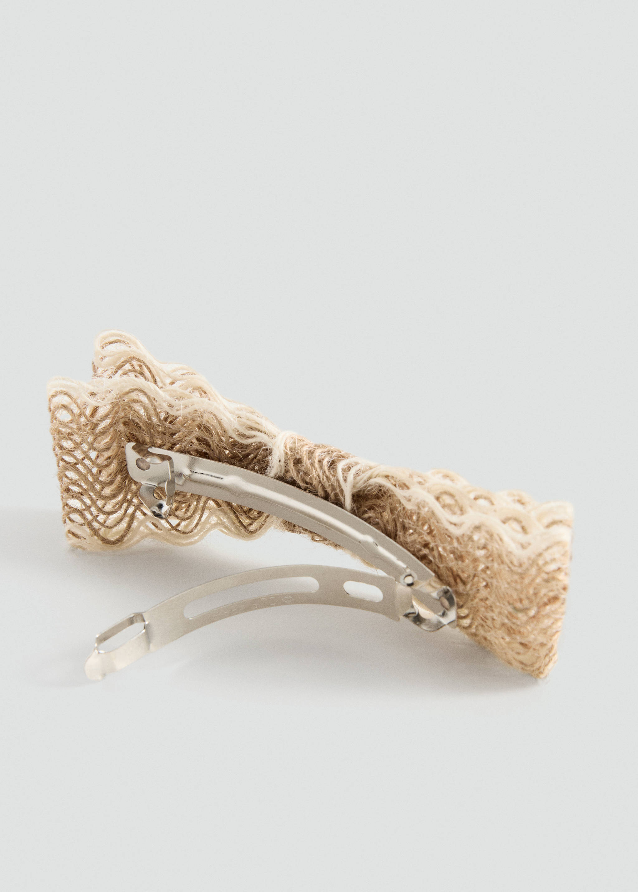 Natural fibre bow clip - Medium plane