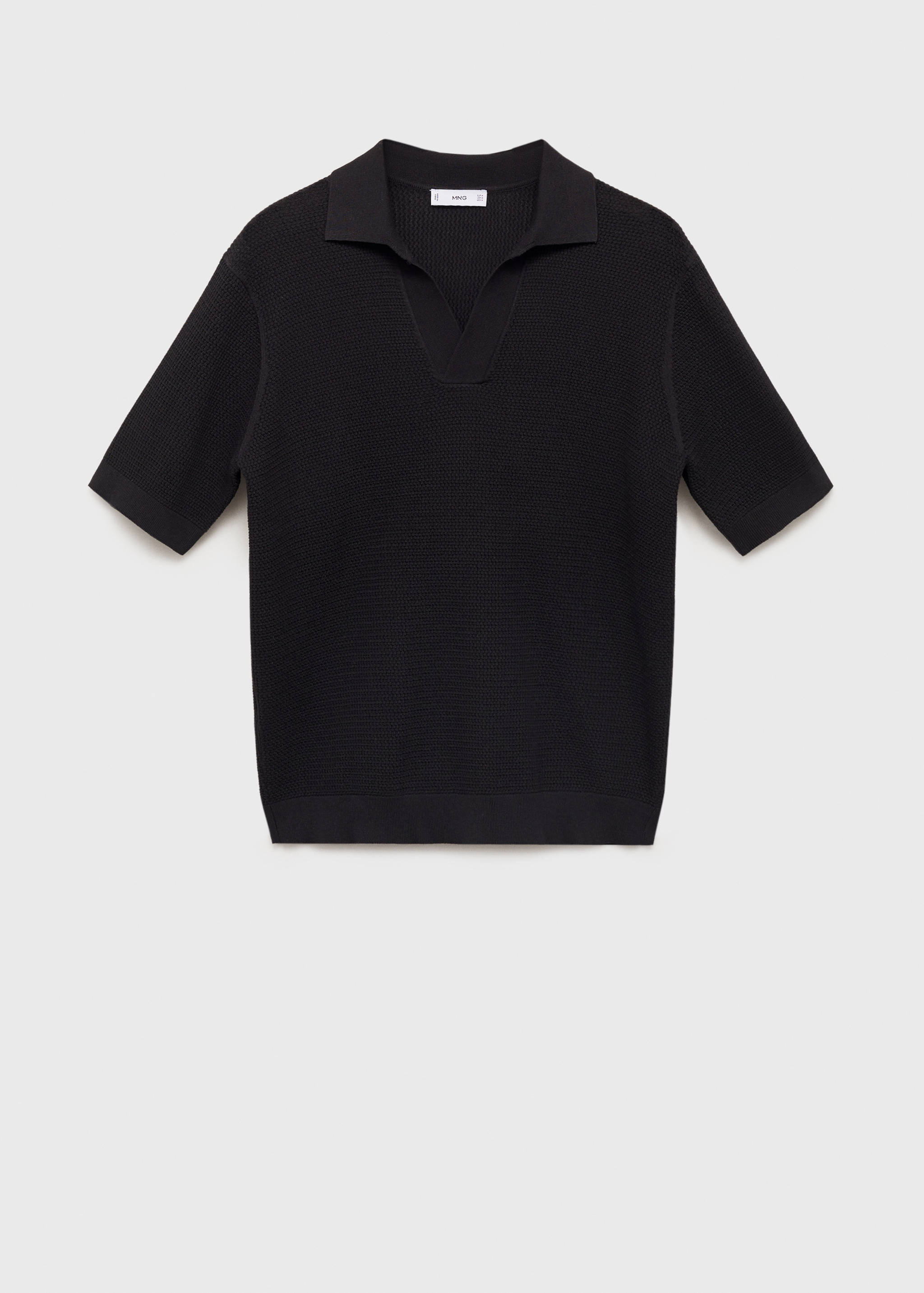 Fijngebreid gestructureerd poloshirt - Artikel zonder model